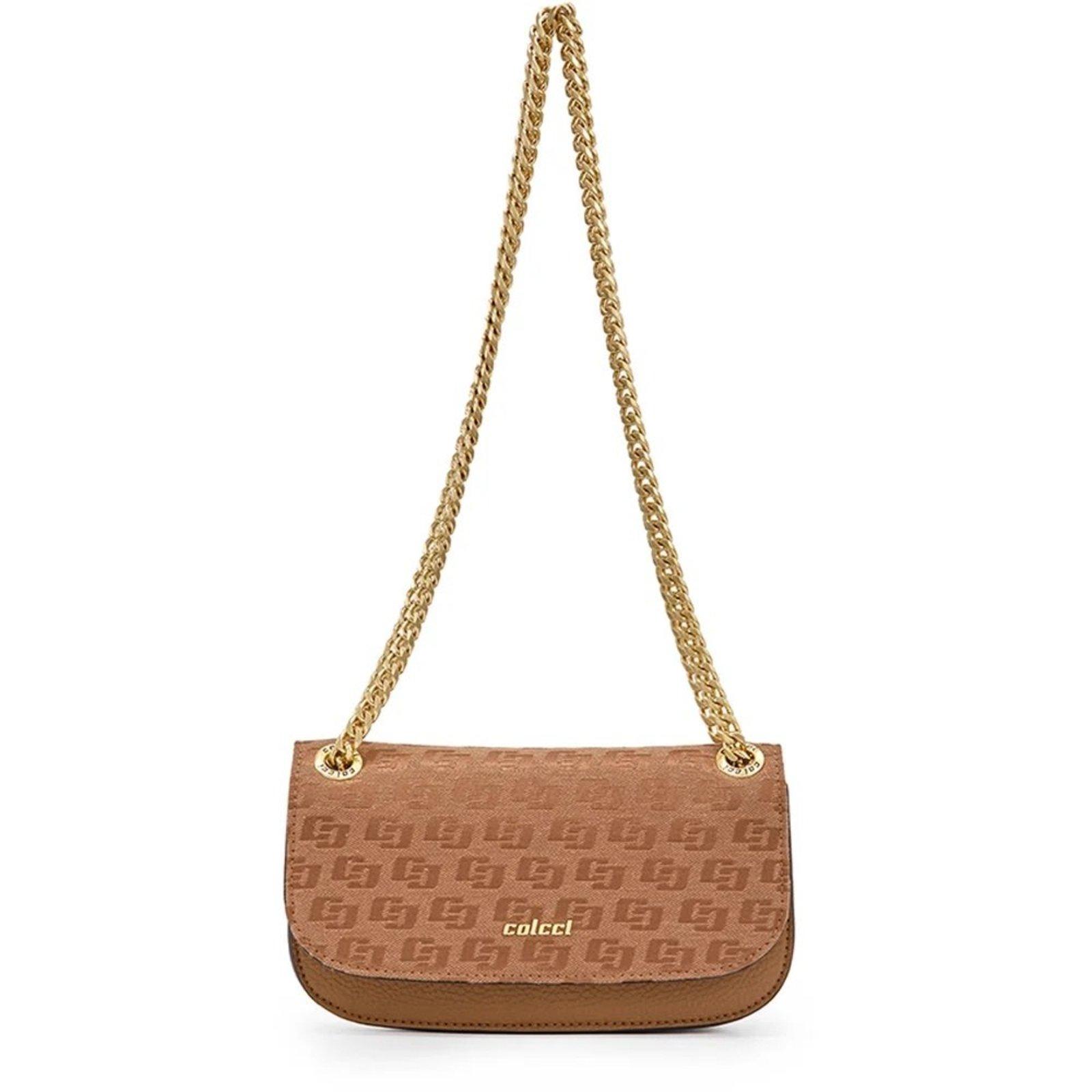 Bolsa Shoulder Colcci Monograma Ou25 Caramelo Feminino
