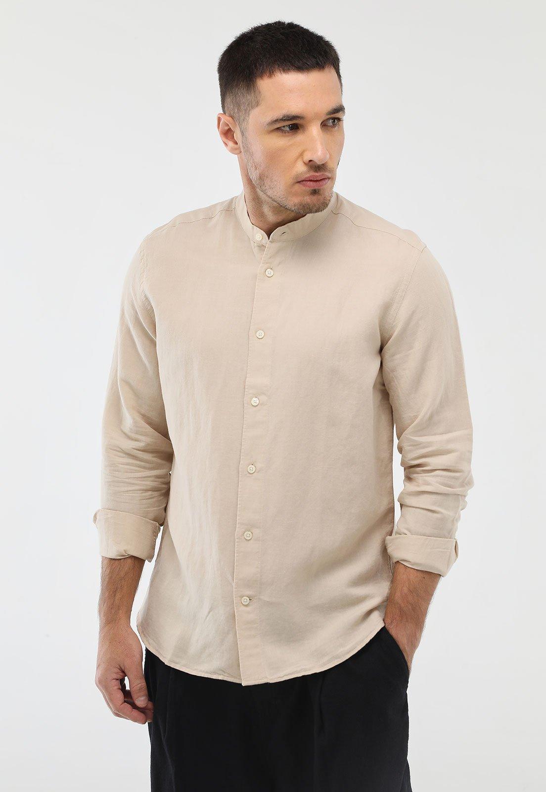 Camisa Mango Regular Chennai Bege