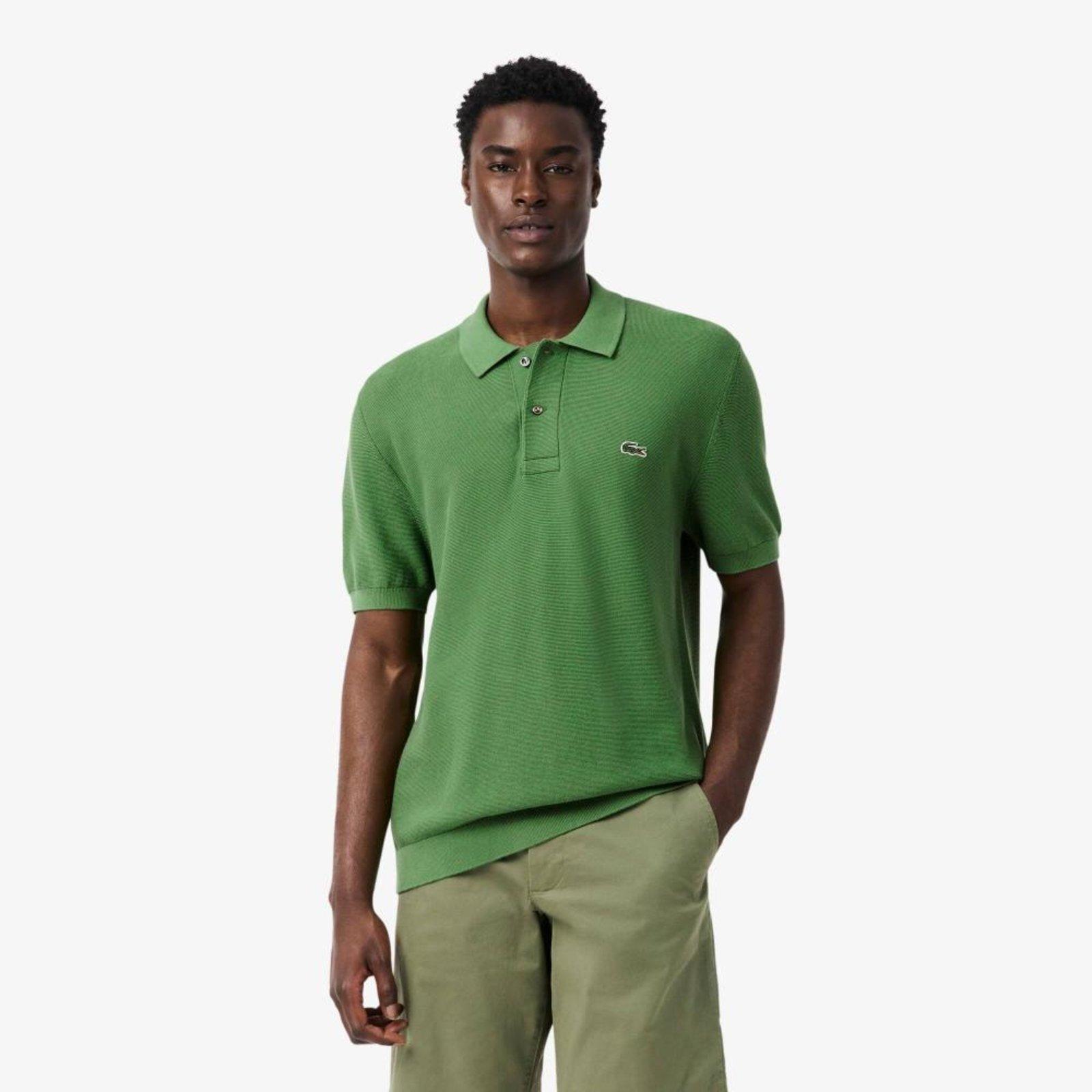 Polo em malha de caimento clássico Verde