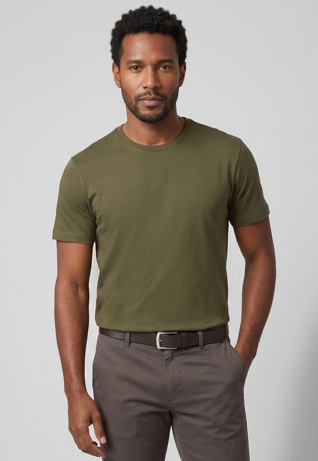 Camiseta Masculina Aramis Gola Redonda Verde