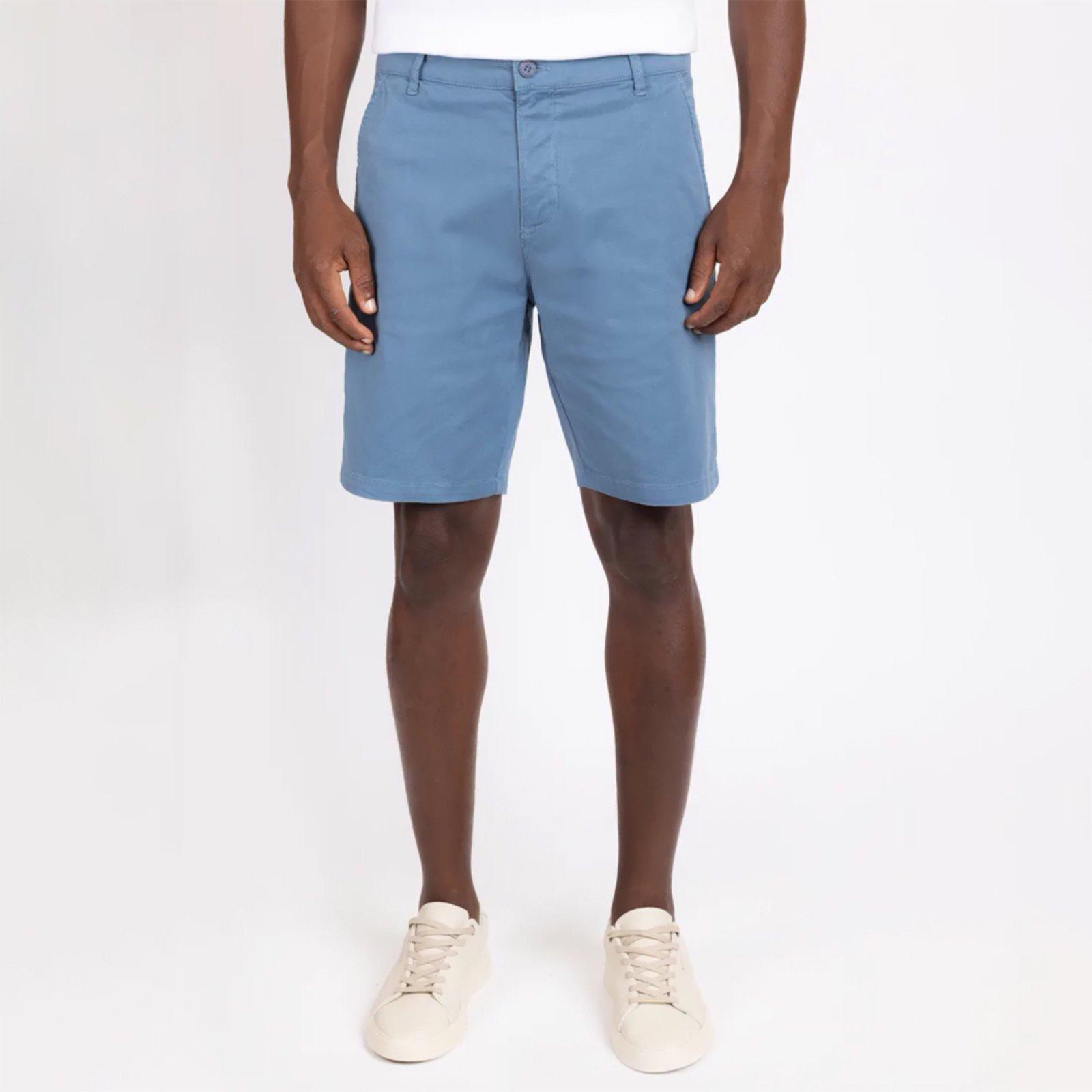 Bermuda Aramis Chino Color Essencial Pr26 Azul Masculino