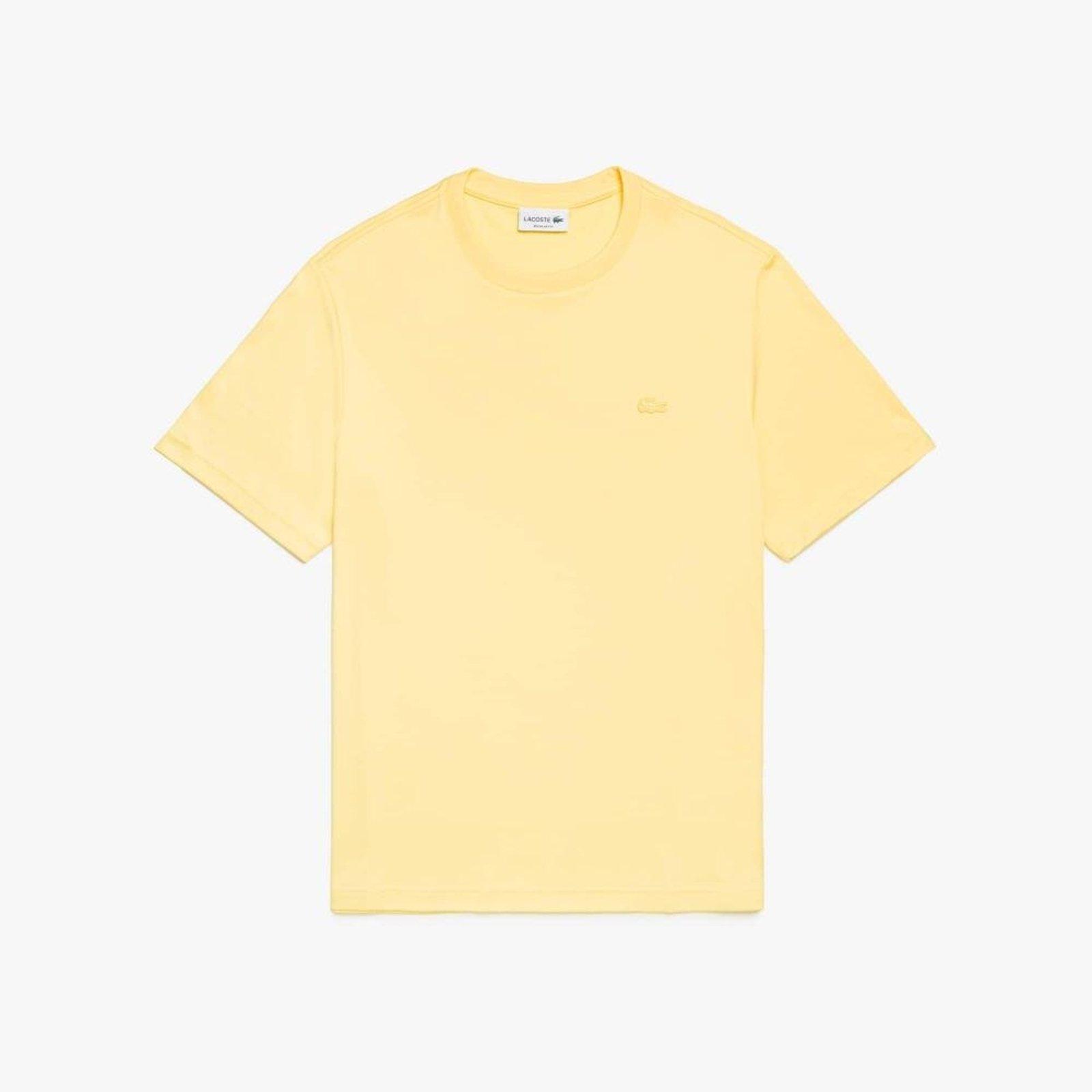 Camiseta entrelaçada de algodão Amarelo