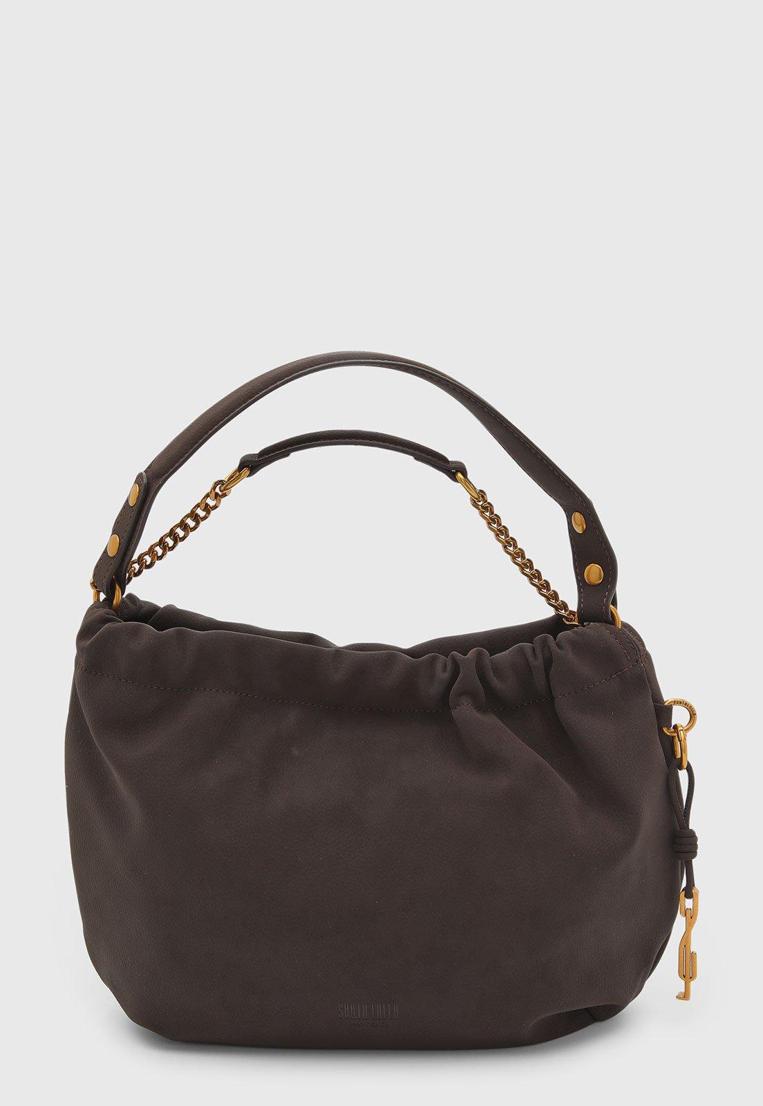Bolsa Feminina Santa Lolla Estruturada Alça Corrente Marrom