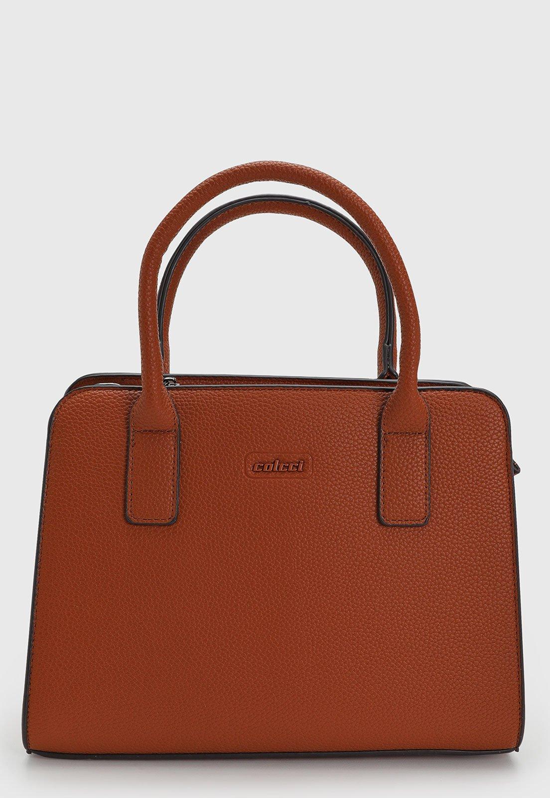 Bolsa Feminina Colcci Retangular Alça Dupla Caramelo