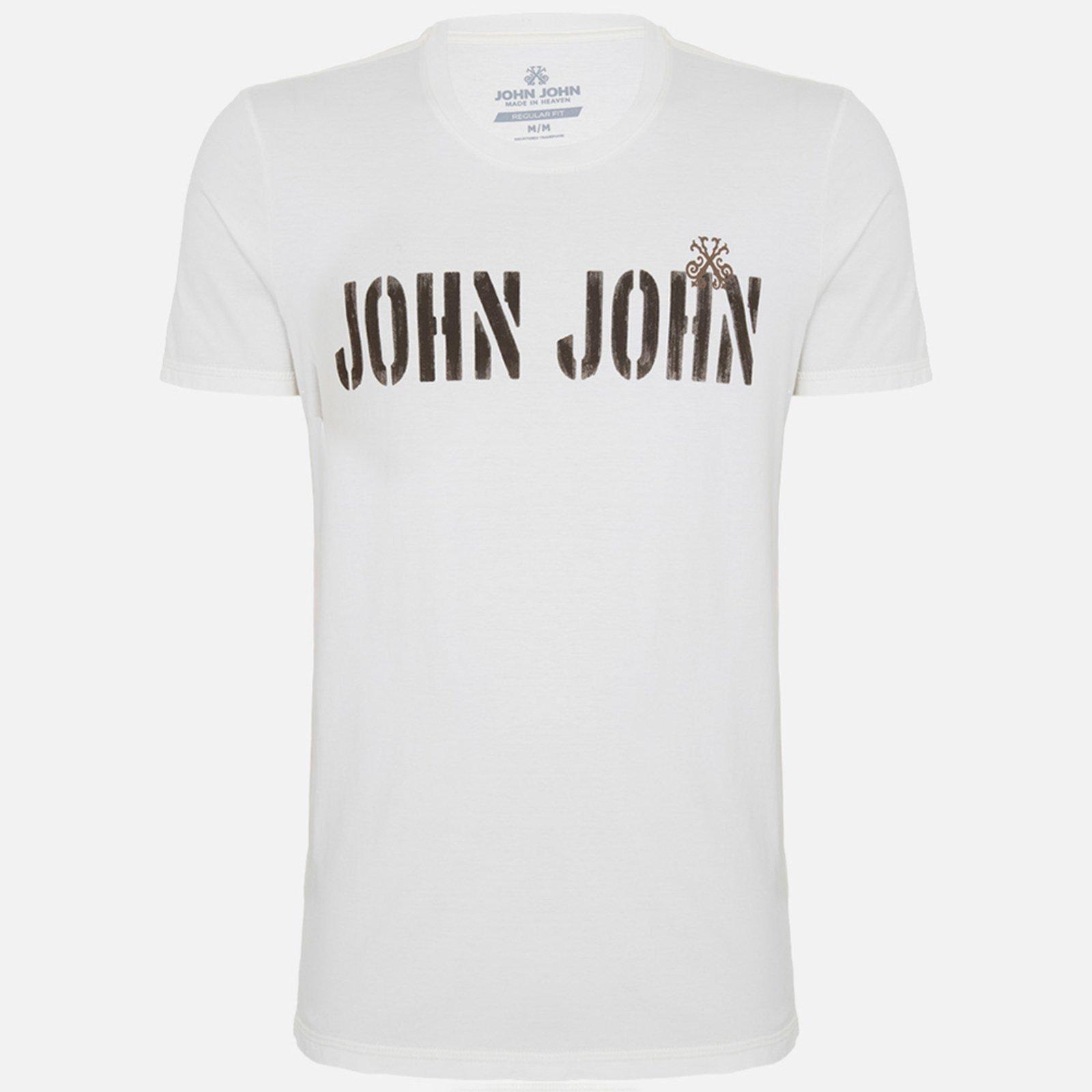 Camiseta John John Regular Old Ou25 Off White Masculino
