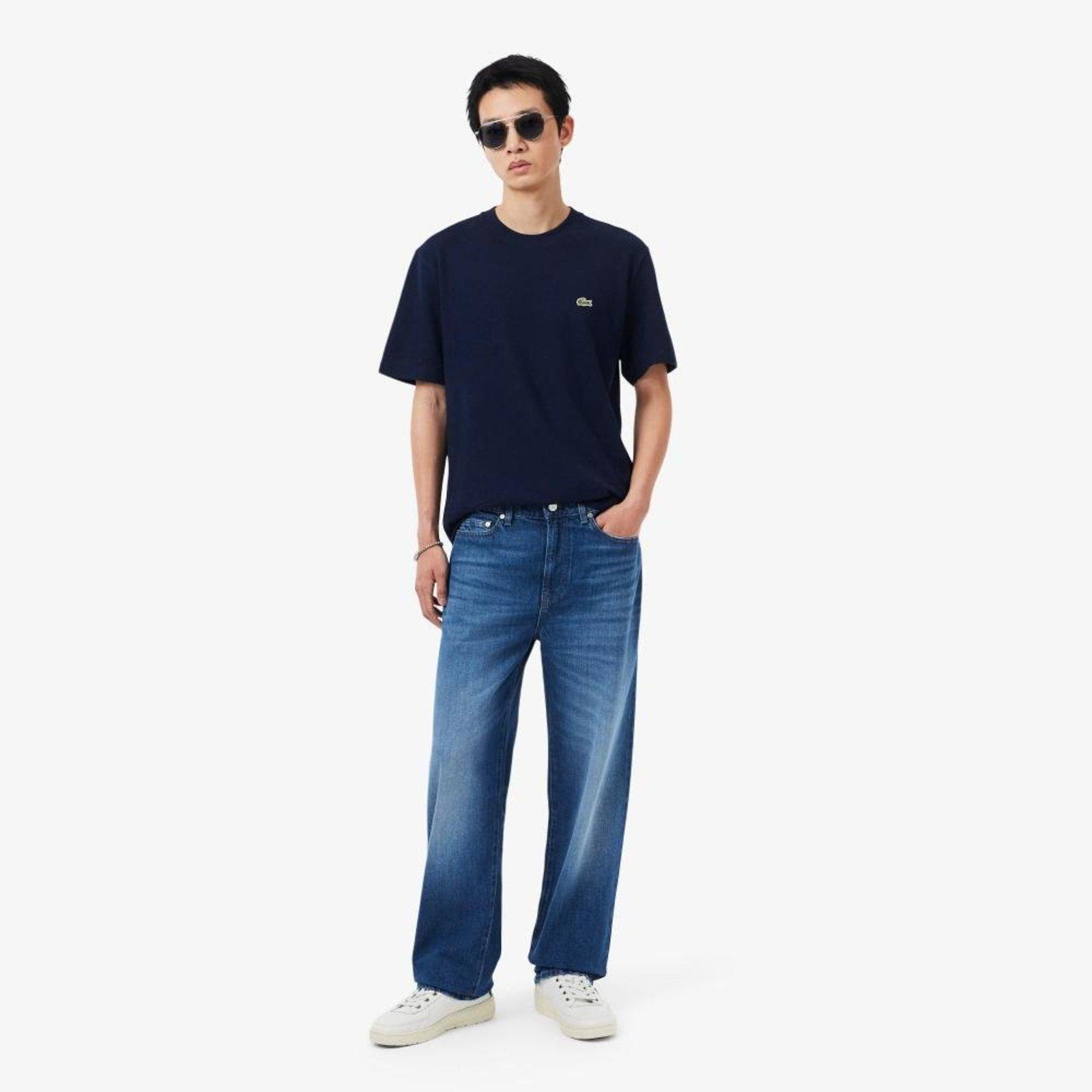Calça jeans Indigo de corte reto com 5 bolsos Azul - 38 Azul