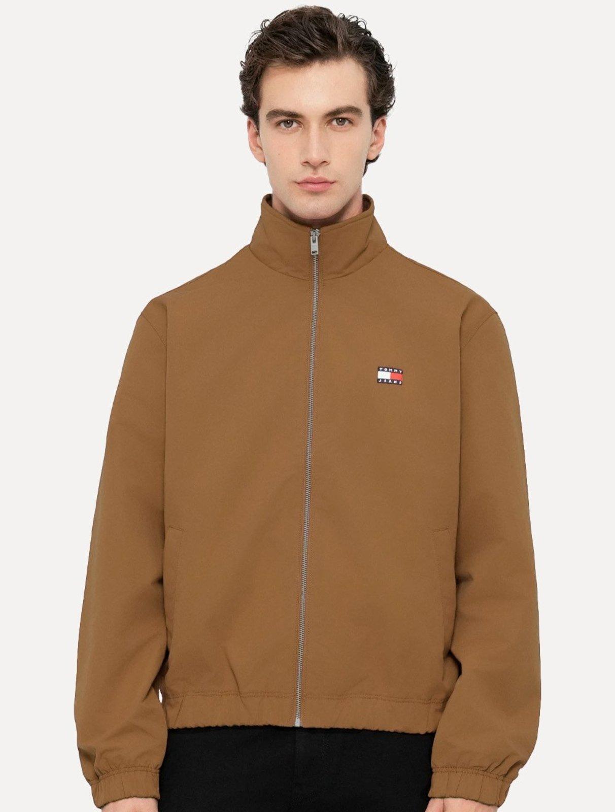 Jaqueta Tommy Jeans Masculina Essential Padded Logo Collar Marrom