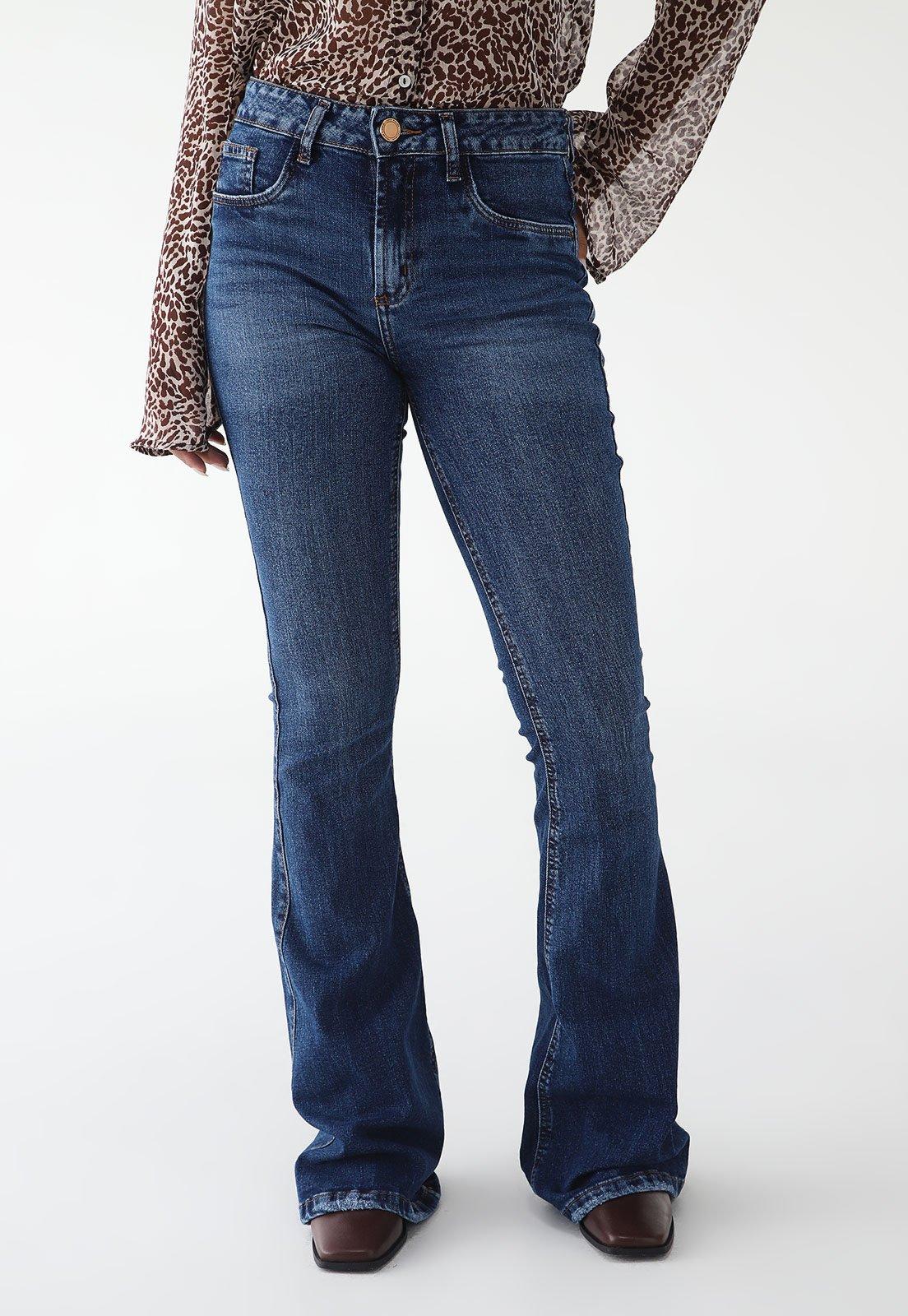 Calça Jeans Lança Perfume Flare Atena Azul
