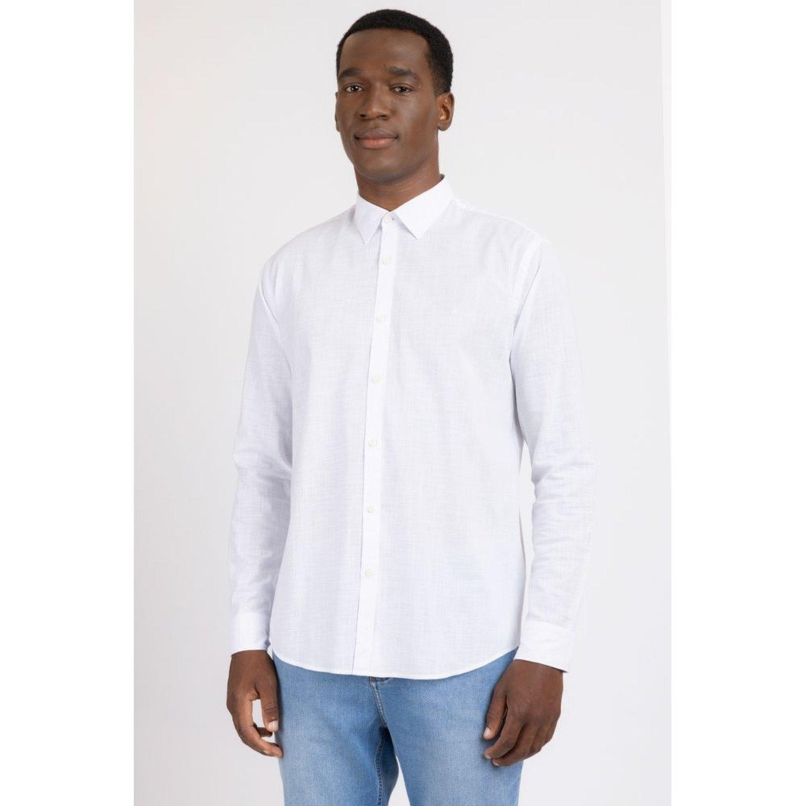 Camisa Aramis Slim Flame Liso Branco - M