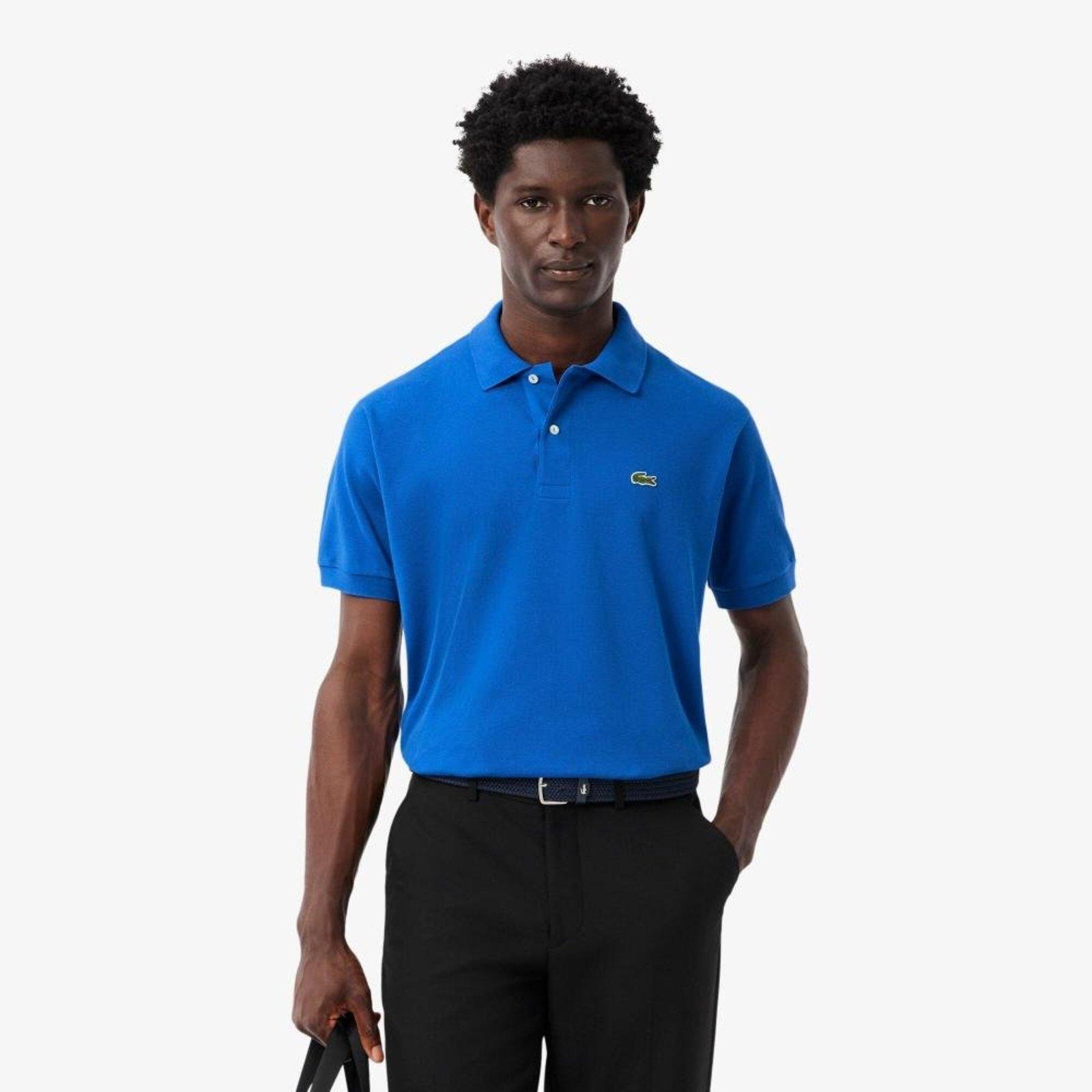 Camisa Polo L.12.12 Light Piqué Ajuste Clássico Azul Azul