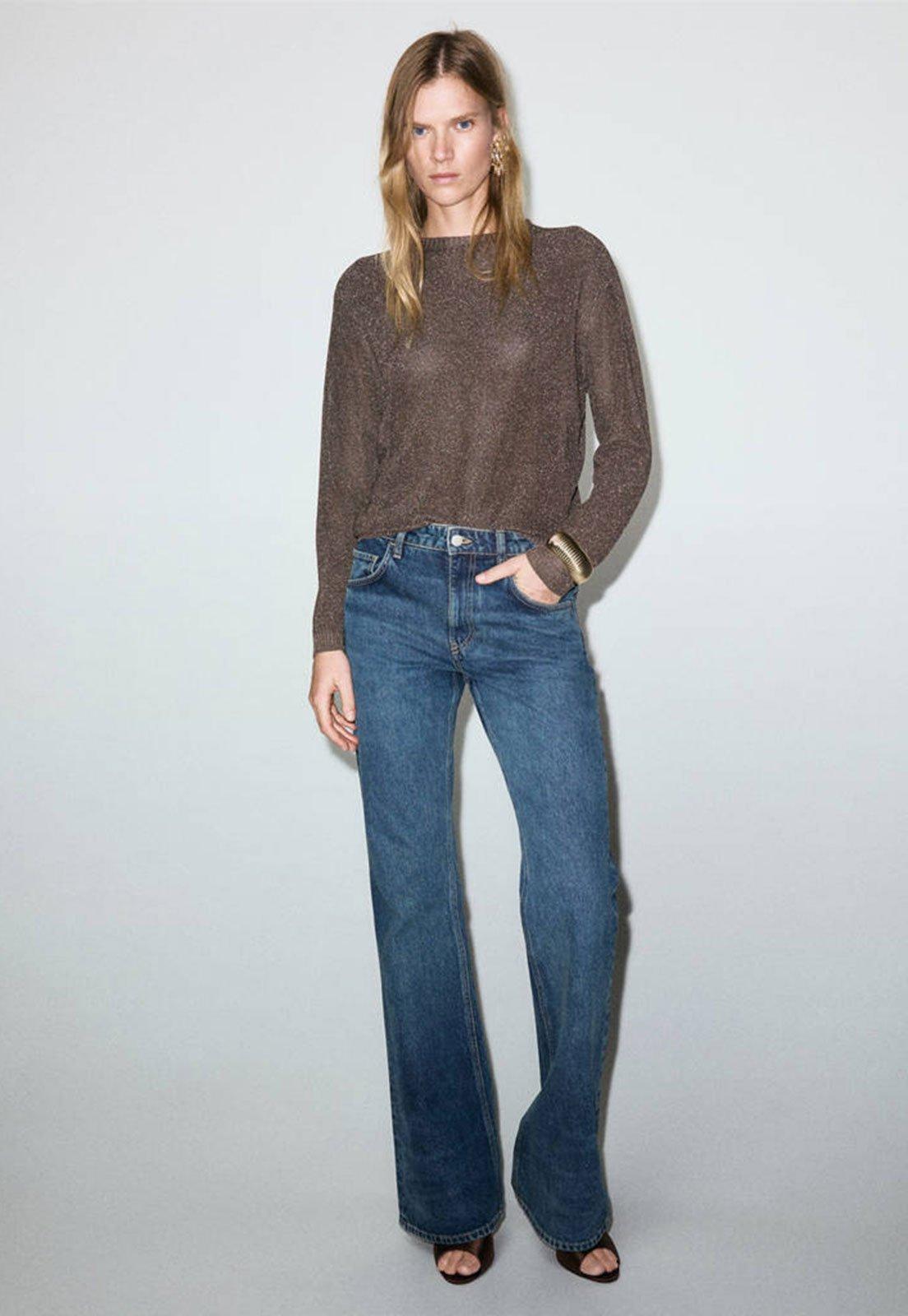 Suéter Feminino Mango Klong Marrom
