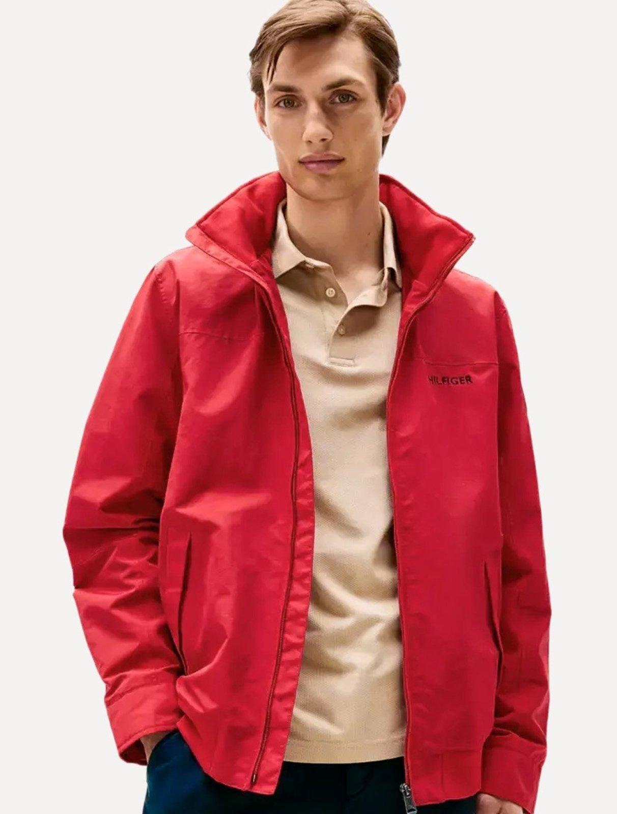 Jaqueta Tommy Hilfiger Masculina Sustainable Regatta Jacket Light Logo Vermelho