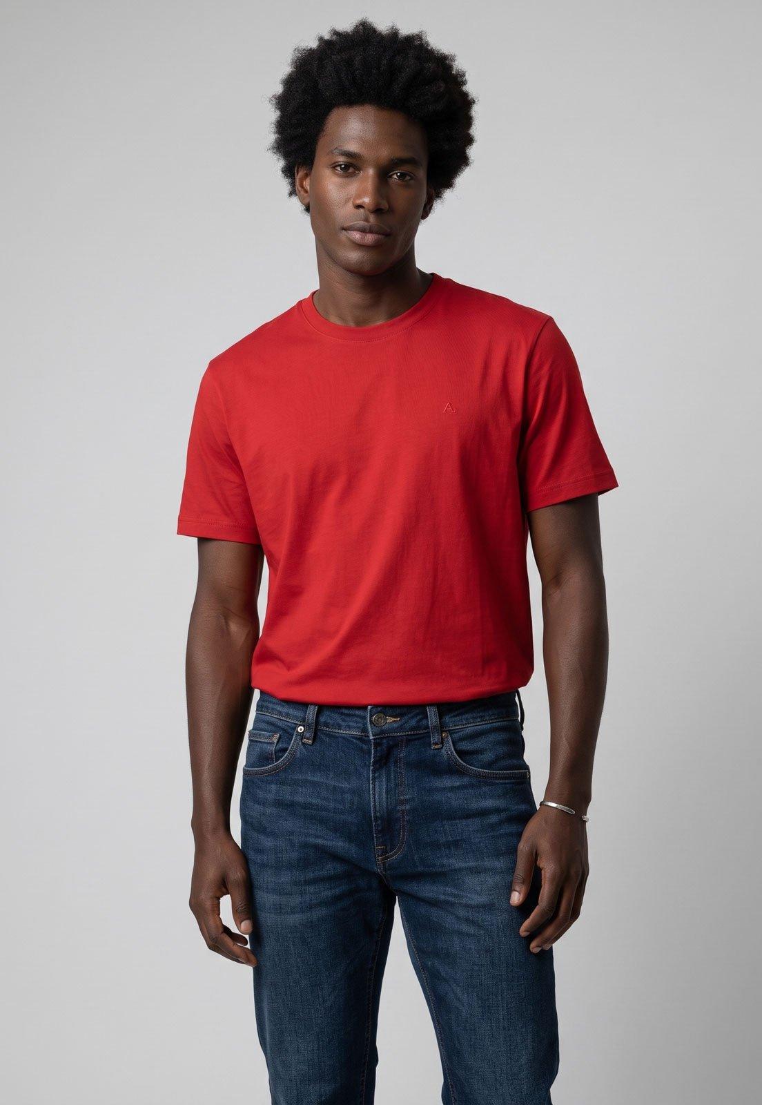 Camiseta Masculina Aramis Básica Vermelha