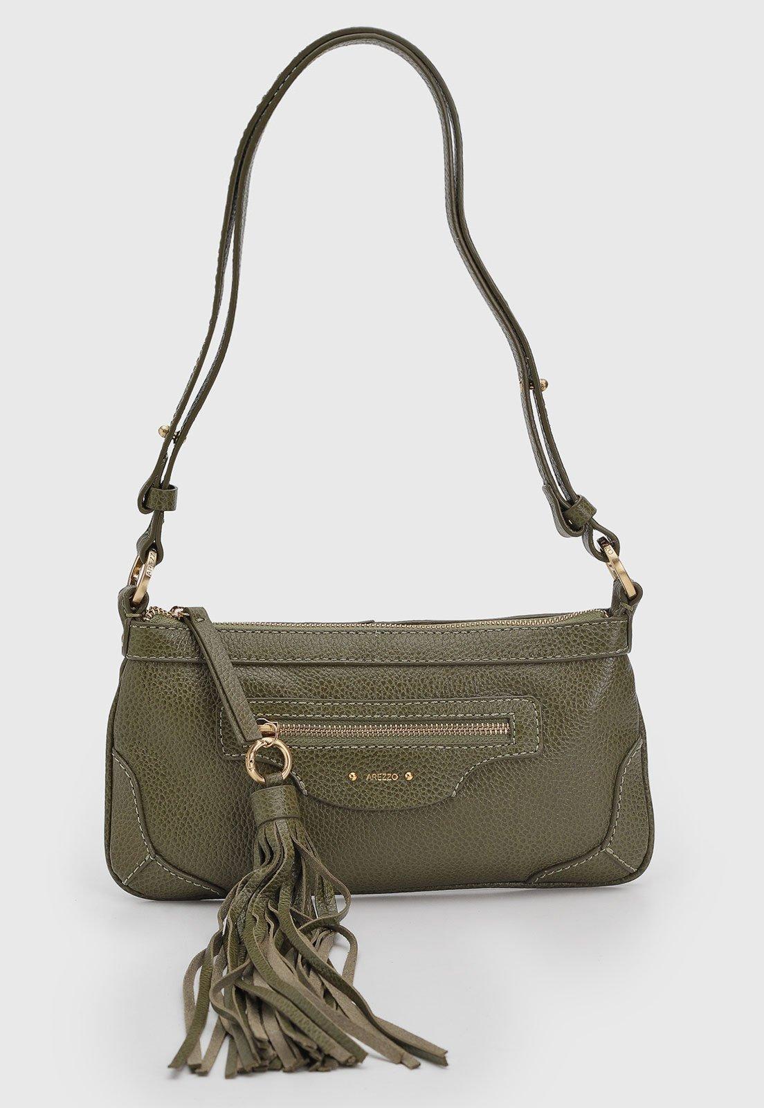 Bolsa Feminina Arezzo Compacta Couro Verde