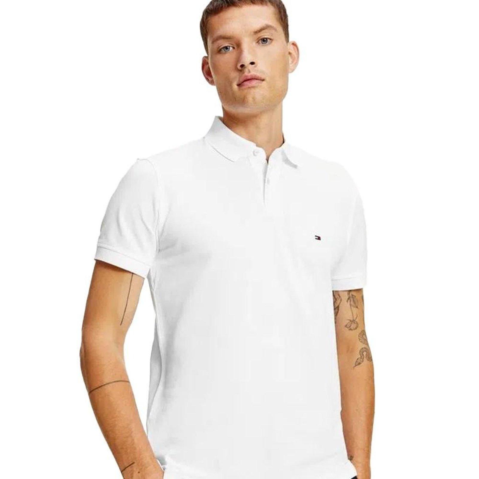 Camiseta Gola Polo Tommy Hilfiger Im 1985 Regular Branco