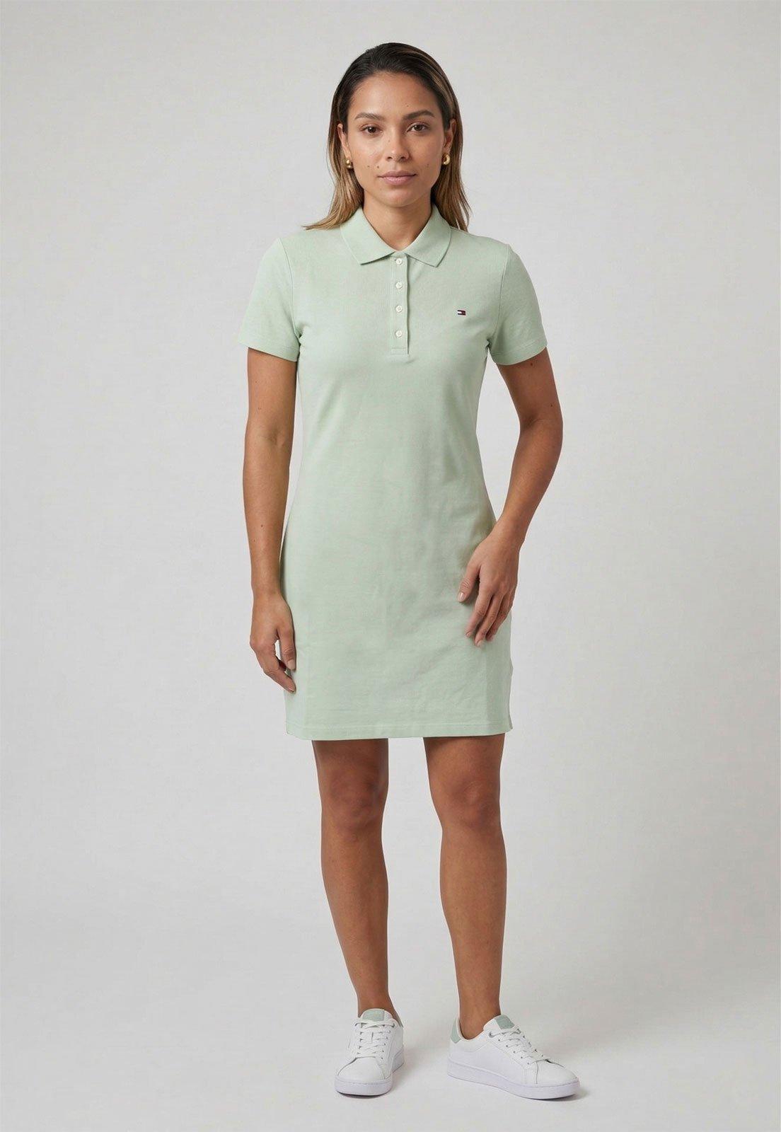 Vestido Feminino Tommy Hilfiger Polo Slim Verde