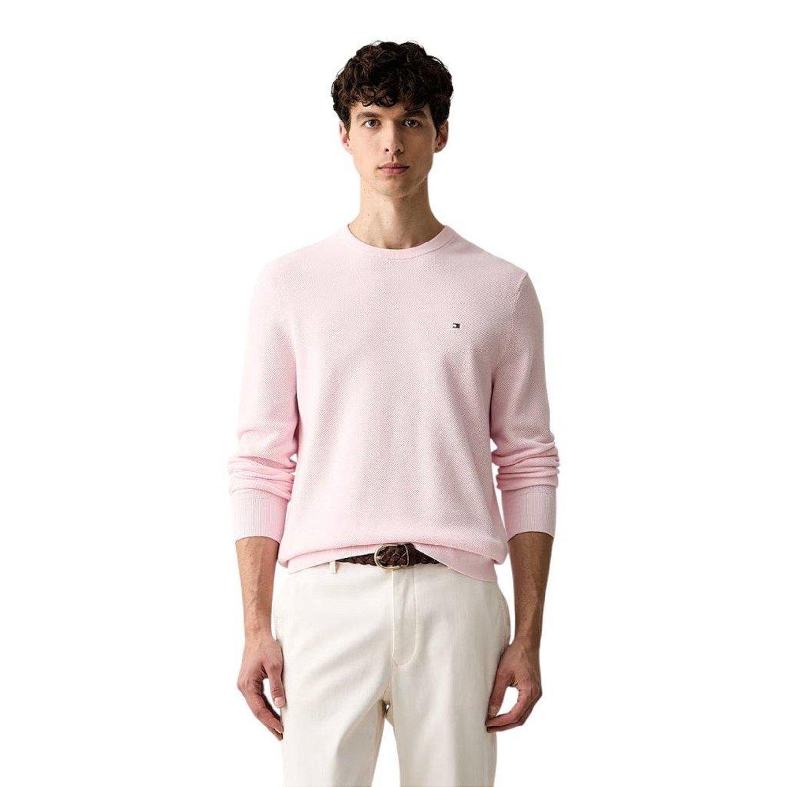 Suéter Tommy Hilfiger Essential Structure Crew Neck Rosa