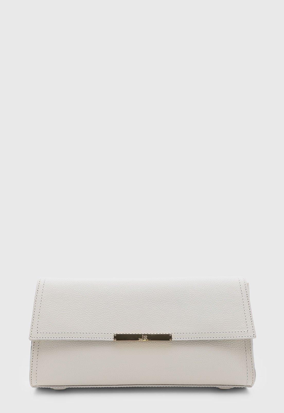 Bolsa Feminina Jorge Bischoff Alça Longa Couro Branca