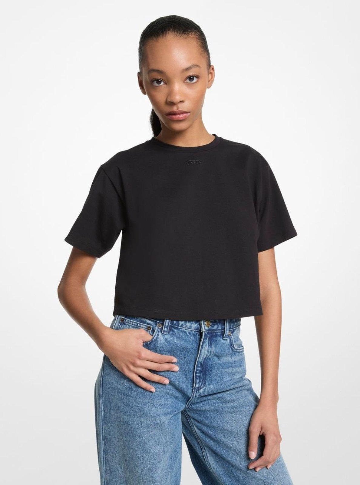 Camiseta Cropped Mk Logo Mt551r42zu100