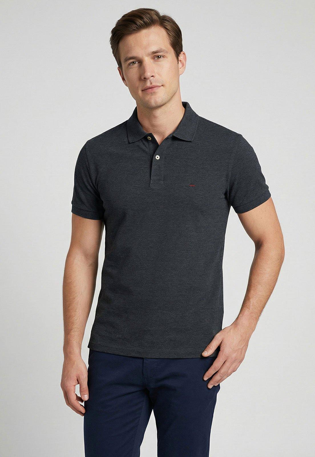 Polo Masculina Aramis Clássica Grafite