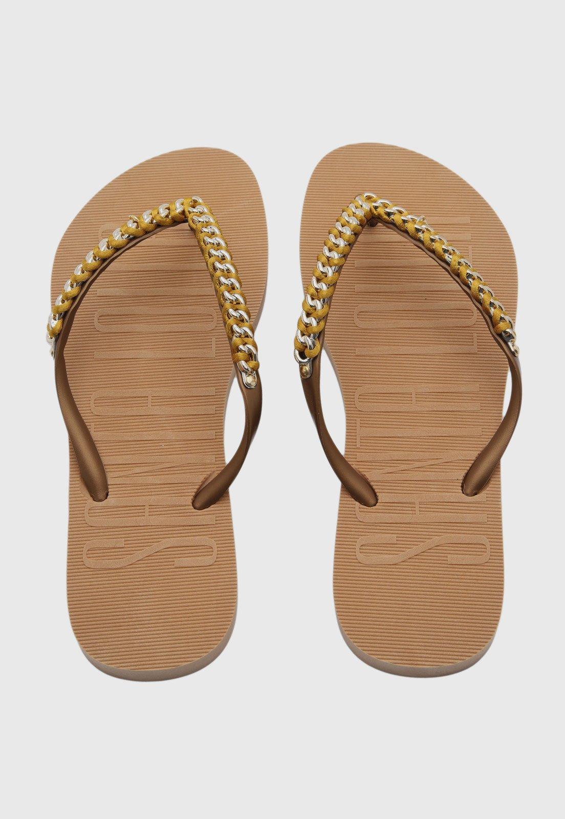 Chinelo Feminino Santa Lolla Corrente Marrom
