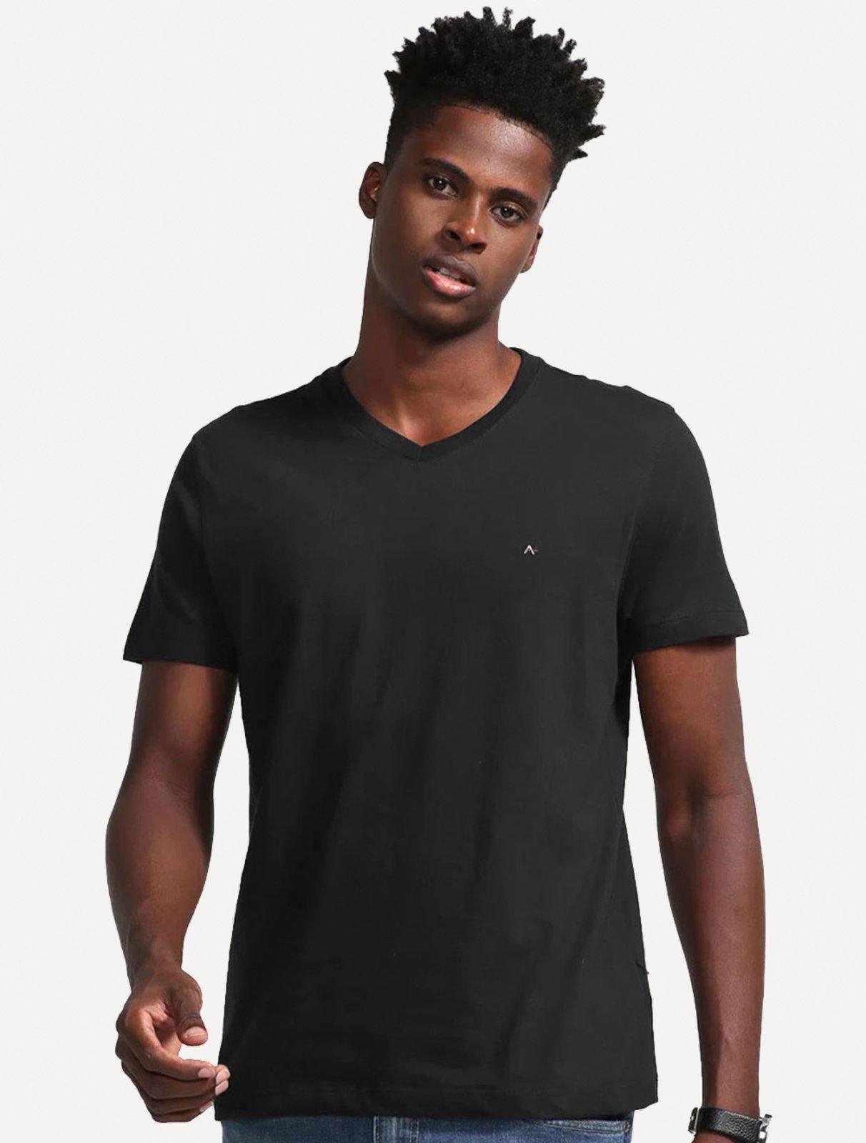Camiseta Aramis Masculina Basic V-Neck Preta