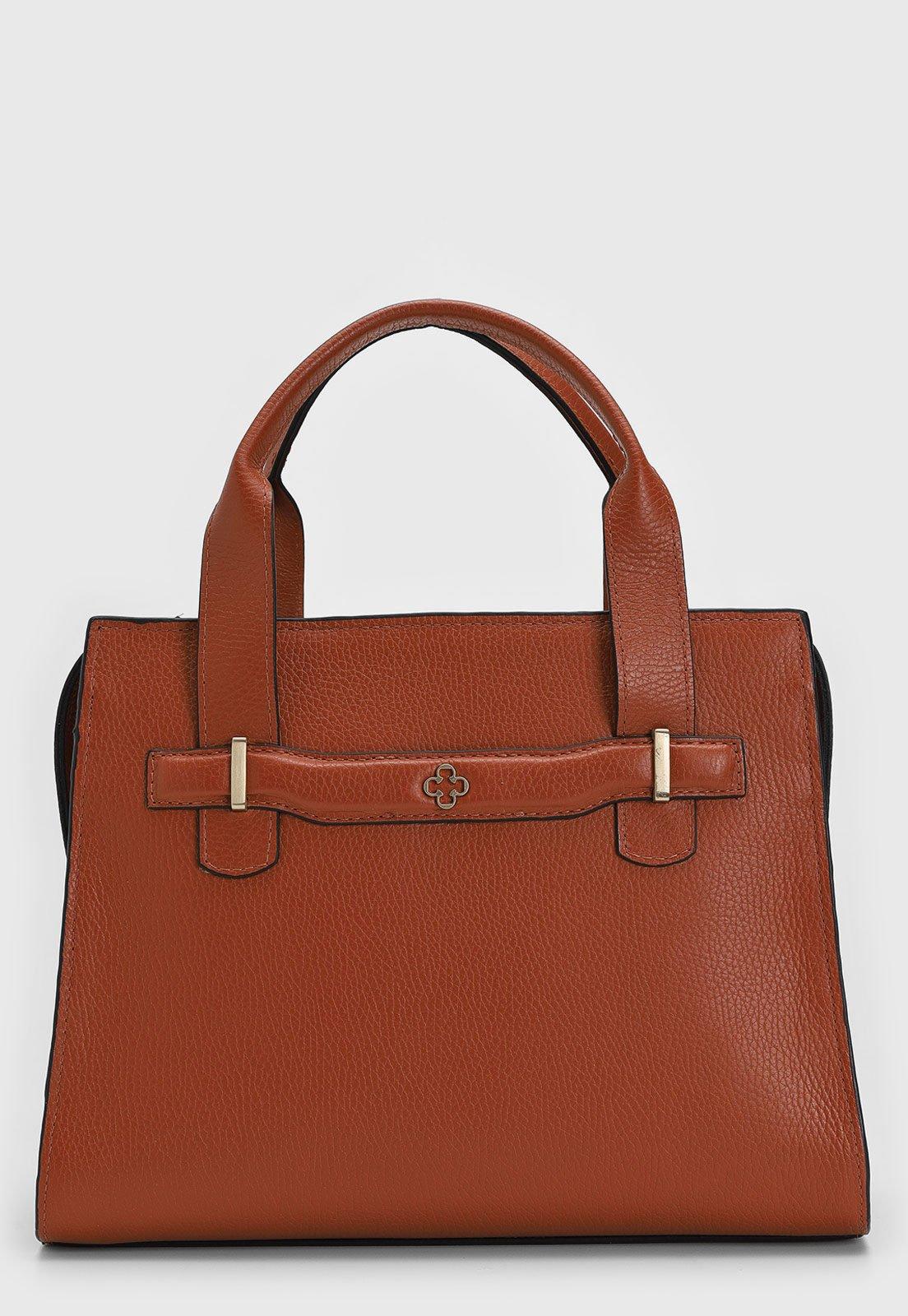 Bolsa Tiracolo Capodarte Alça Dupla Caramelo