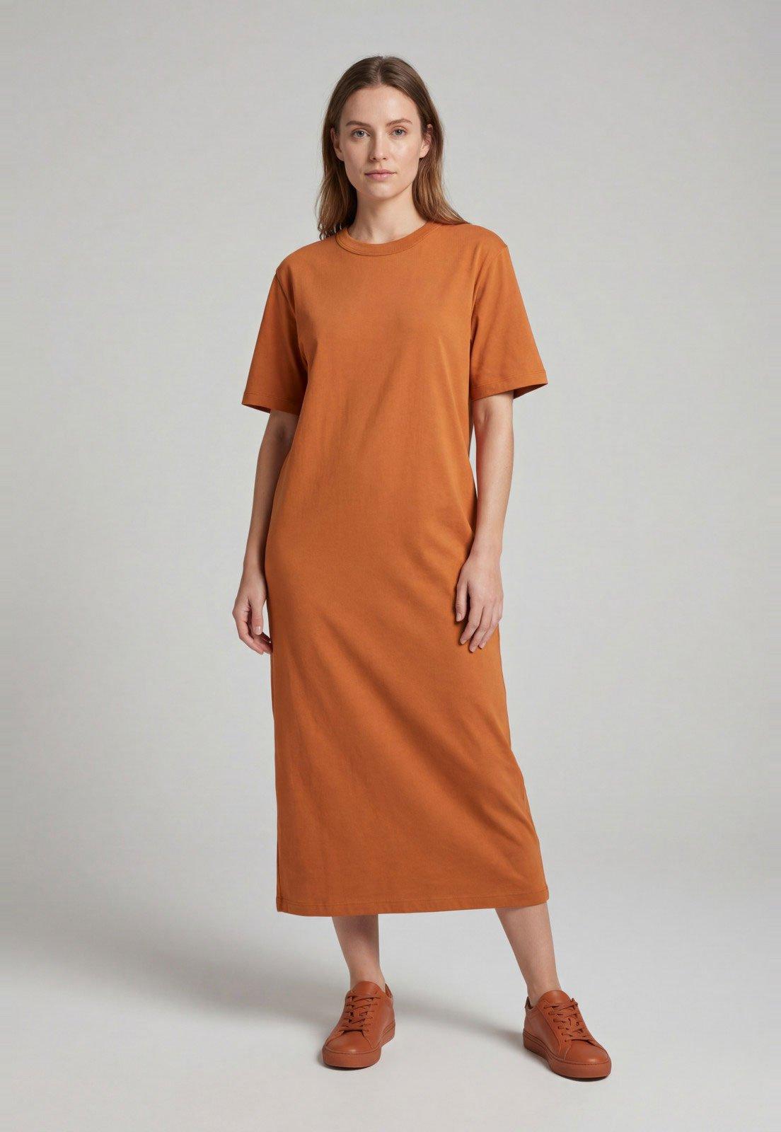 Vestido Feminino Colcci Decote Redondo Laranja