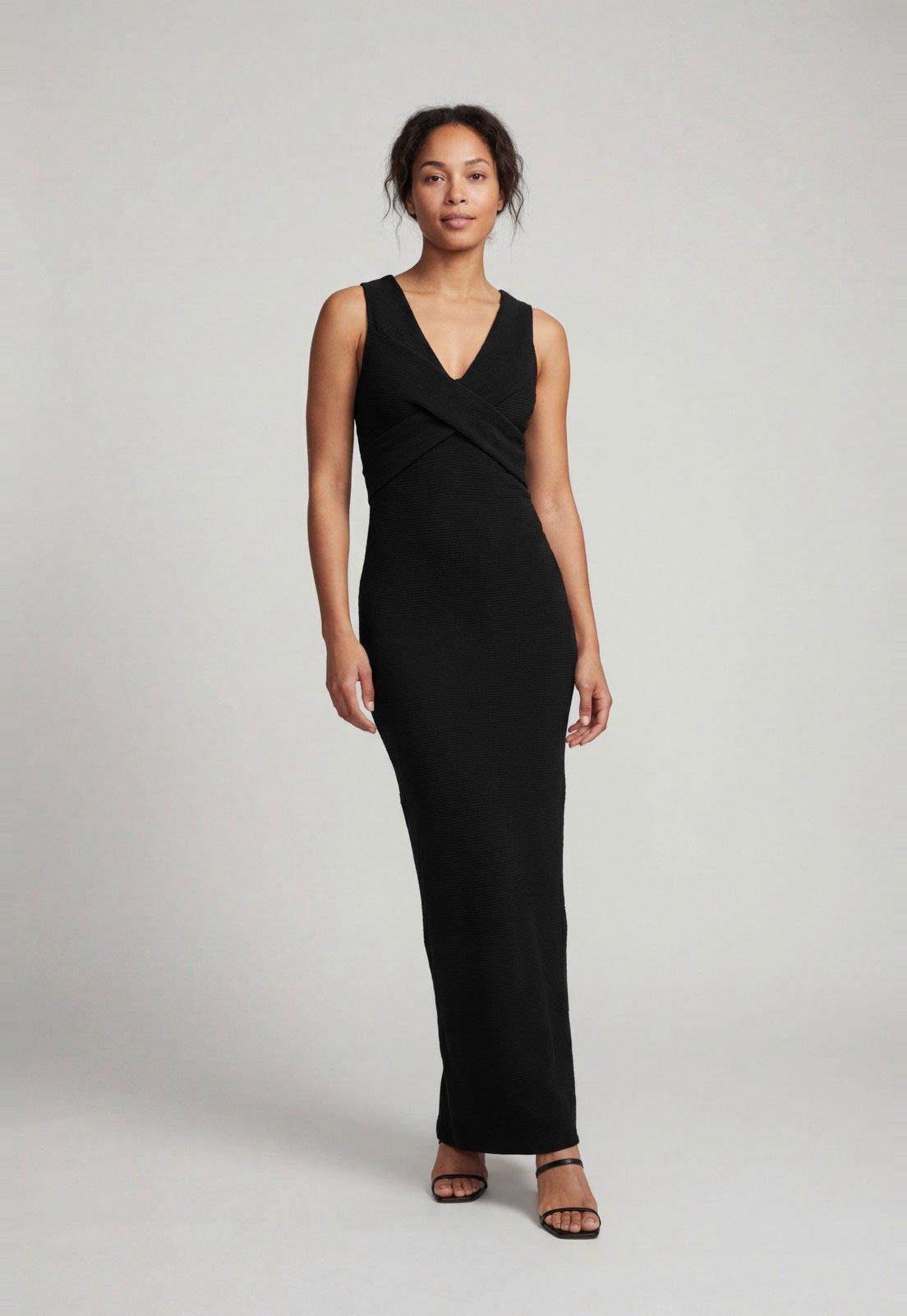 Vestido Feminino Lança Perfume Super Midi Sem Mangas Preto
