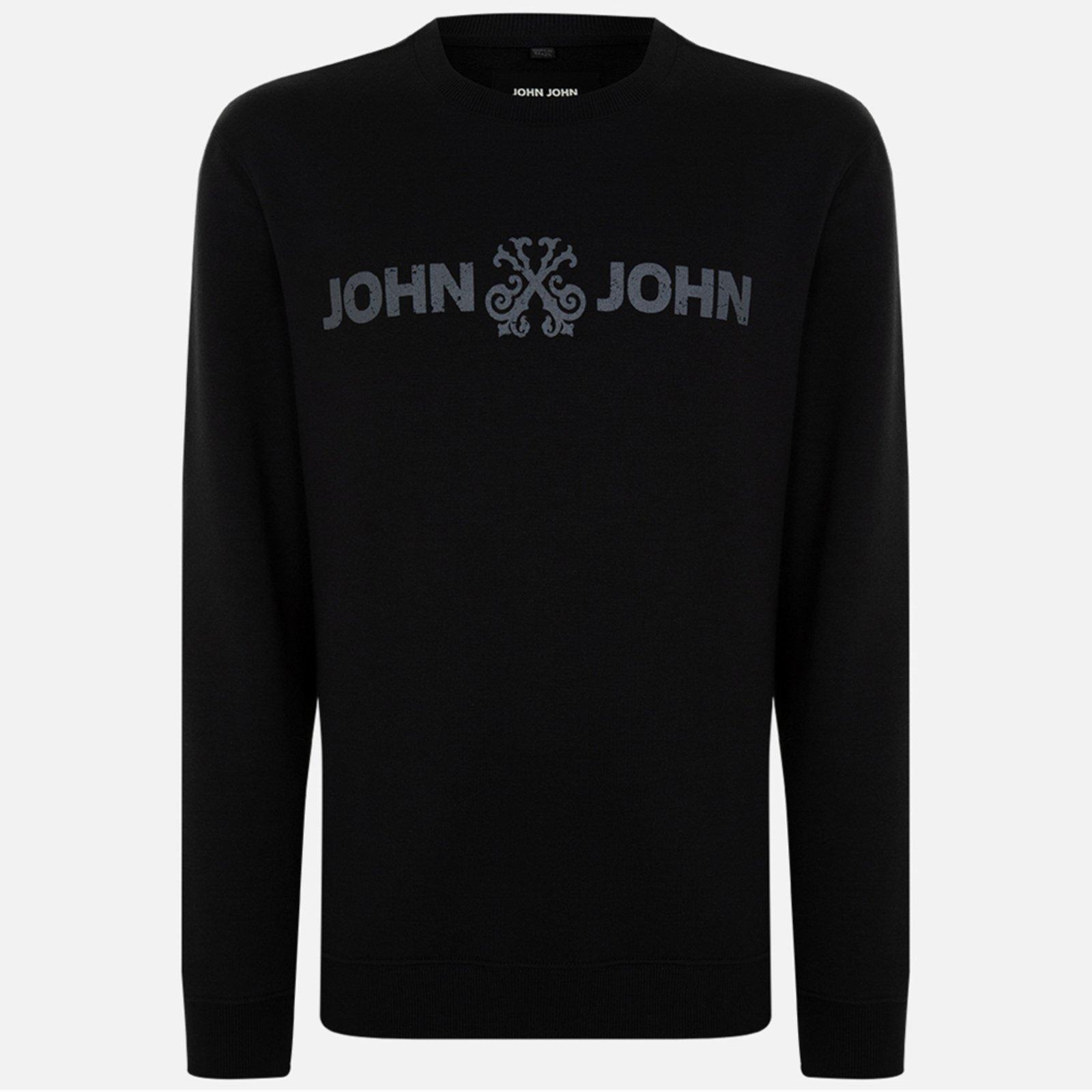 Moletom John John New Basic Ou25 Preto Masculino