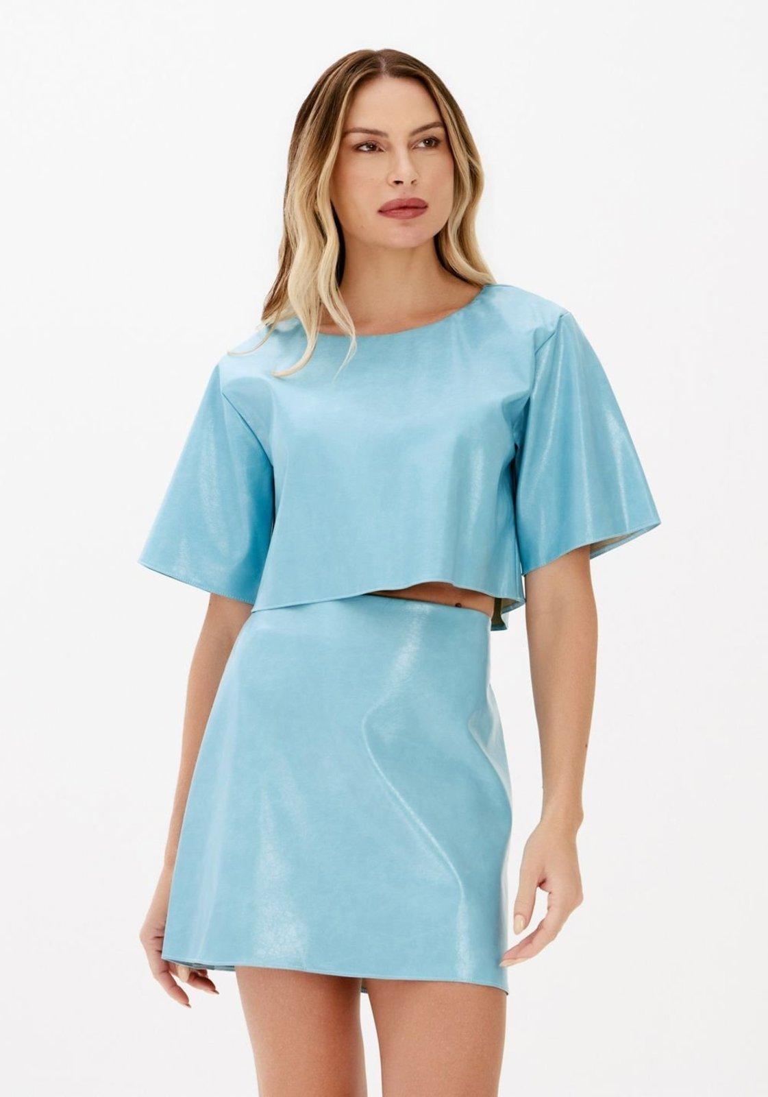 Blusa Cropped Manga Curta Lança Perfume