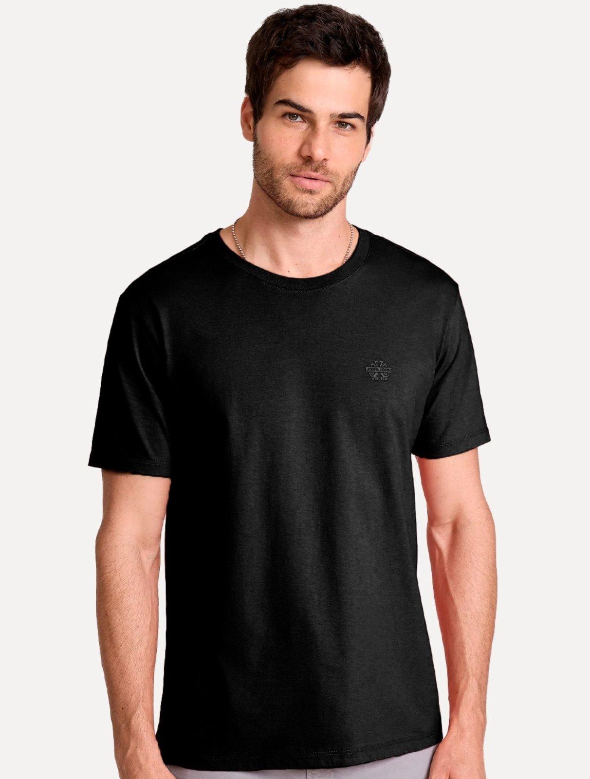 Camiseta John John Masculina Regular Fit Light Transfer Preto