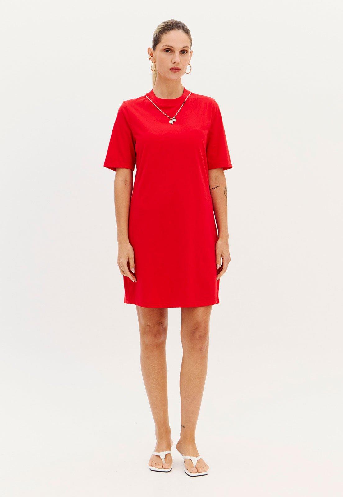 Vestido Feminino Lança Perfume Curto T-Dress Vermelho