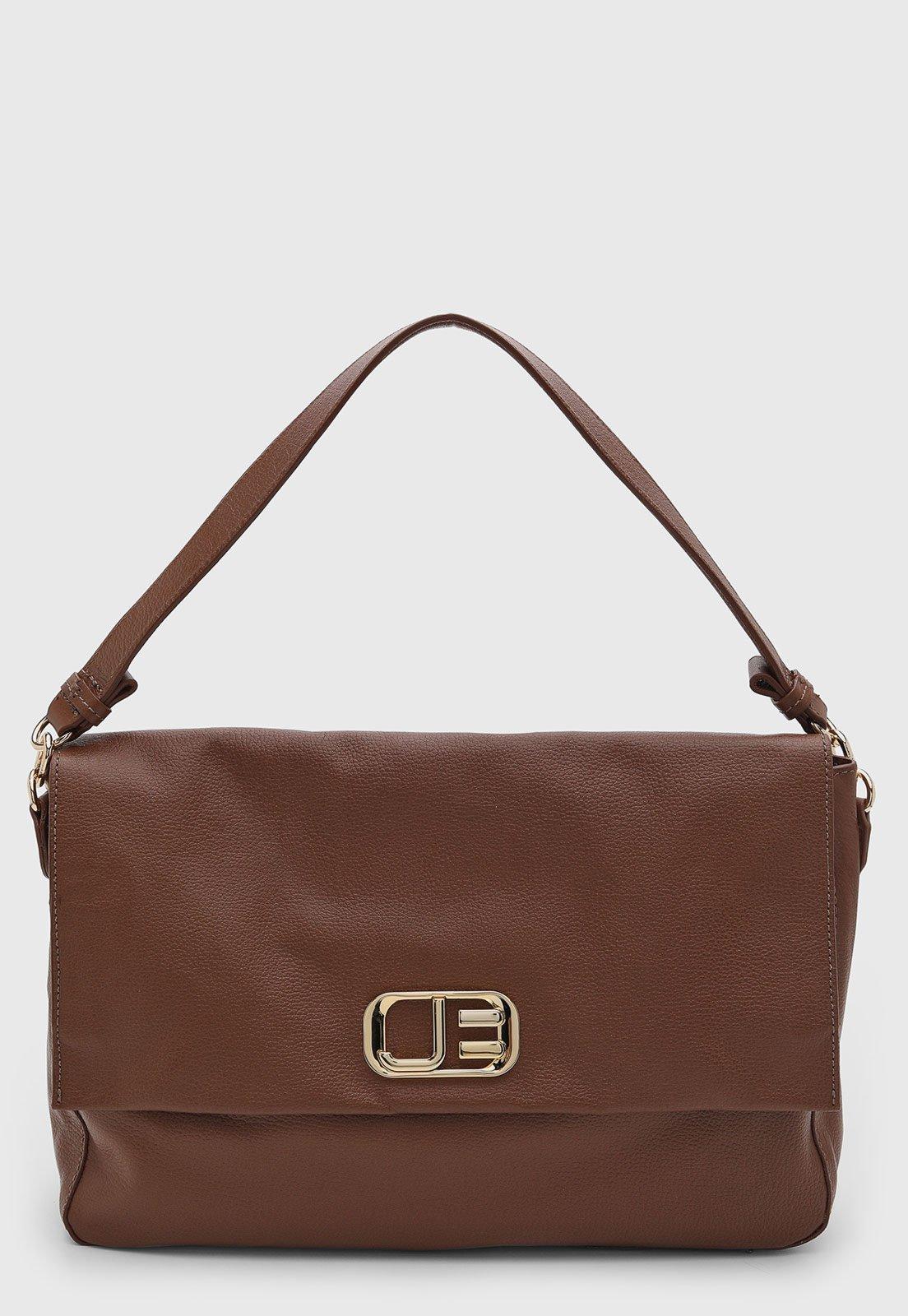 Bolsa Feminina Jorge Bischoff Estruturada Couro Marrom
