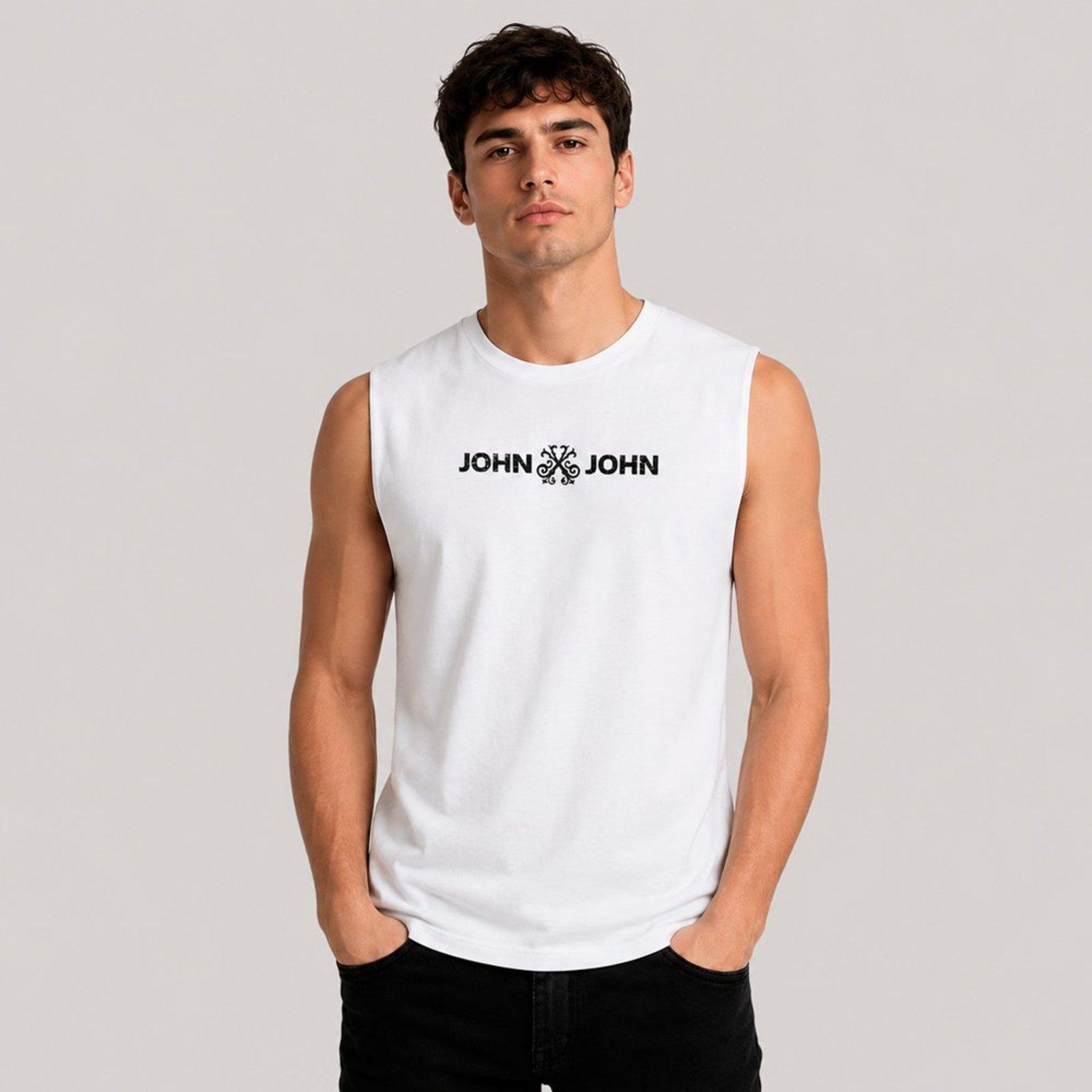 Regata John John Flat Pr27 Branco Masculino