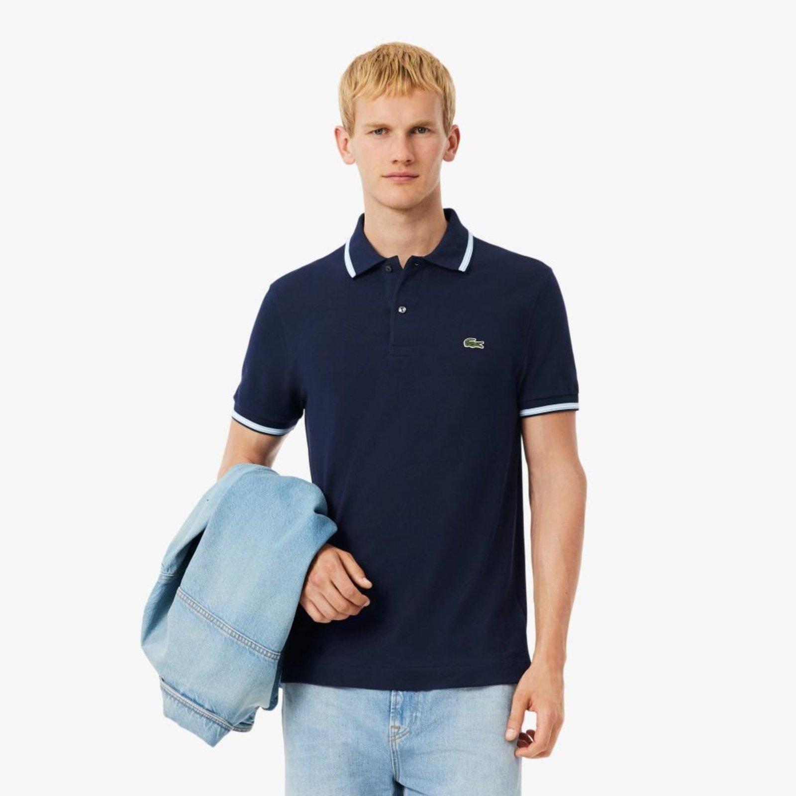 Camisa Polo Trim Accent L.12.12 Ajuste Regular Azul