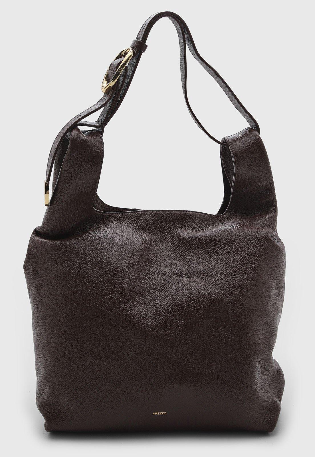 Bolsa Feminina Arezzo Grande Couro Marrom