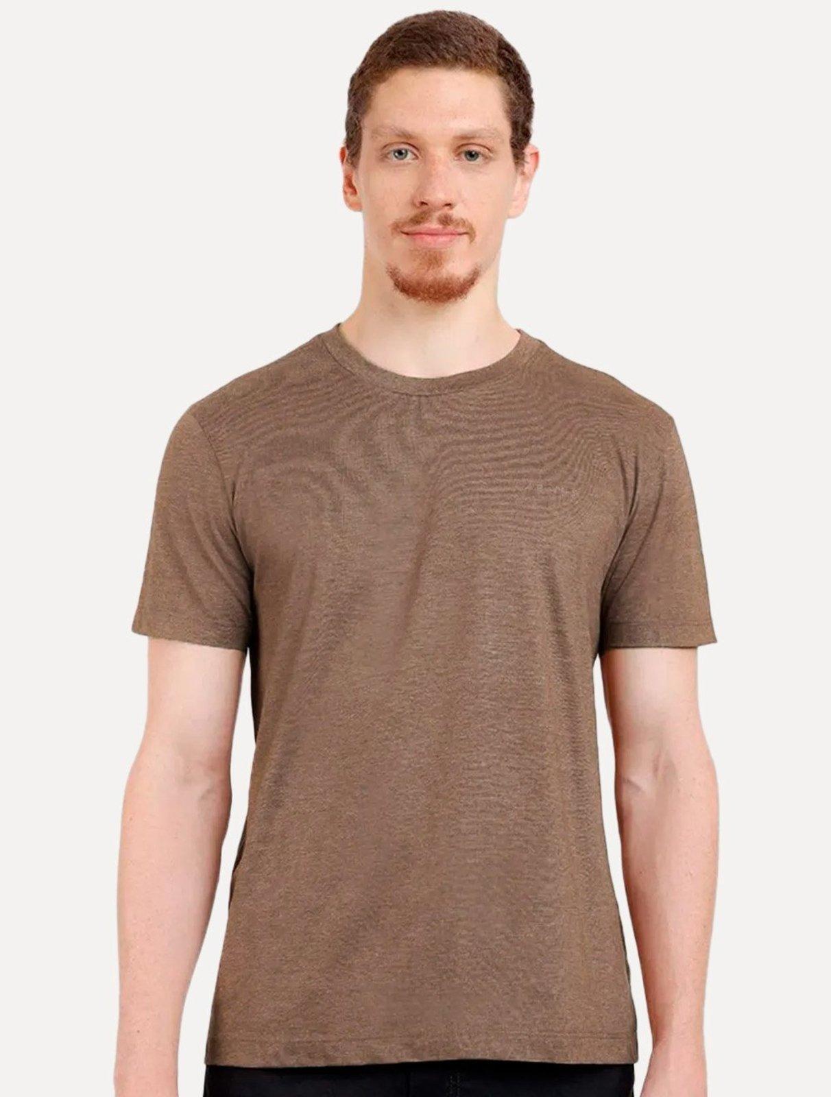 Camiseta Aramis Masculina Eco Lisa Light Icon Marrom Mescla