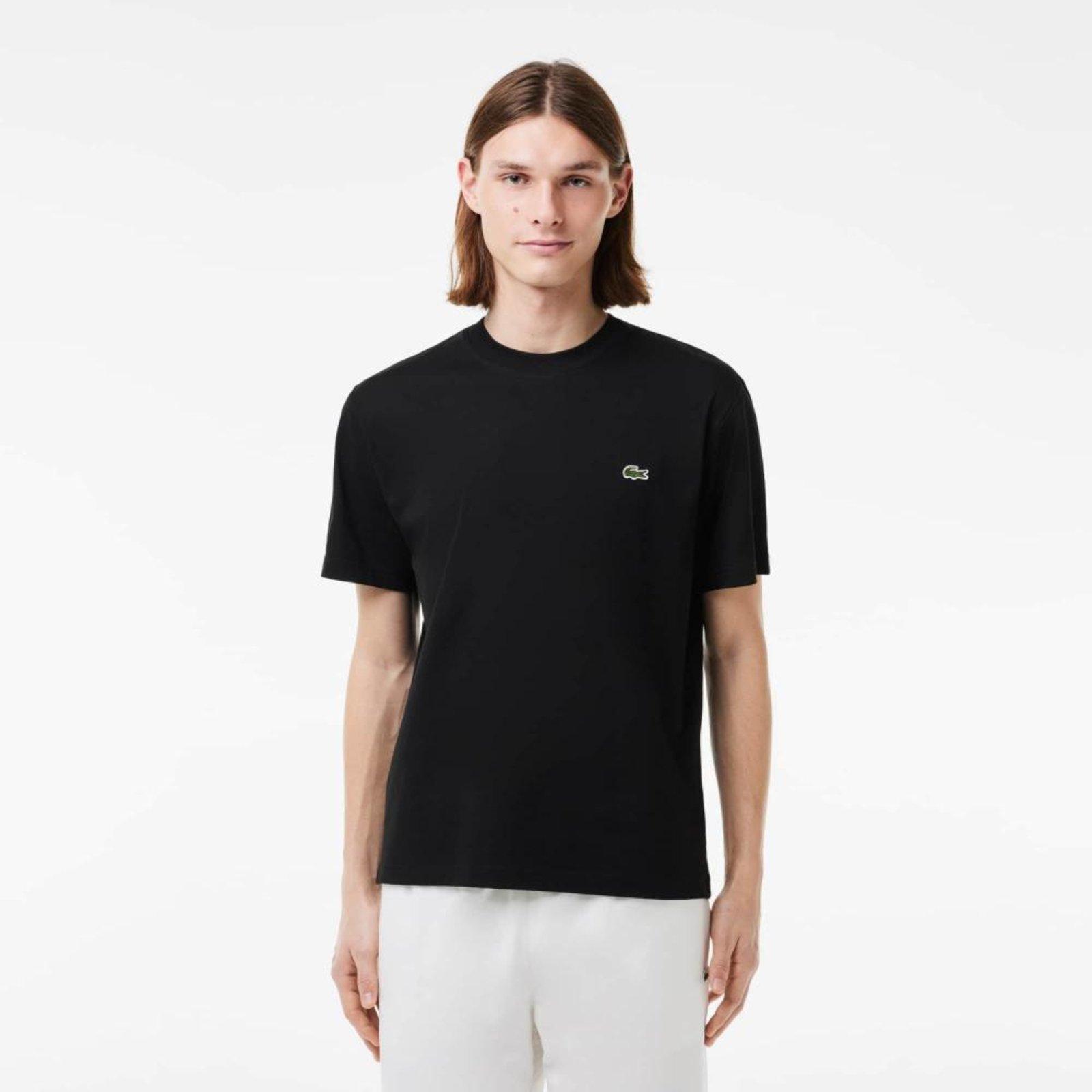 Camiseta Clássica de Algodão com Ajuste Regular Preto