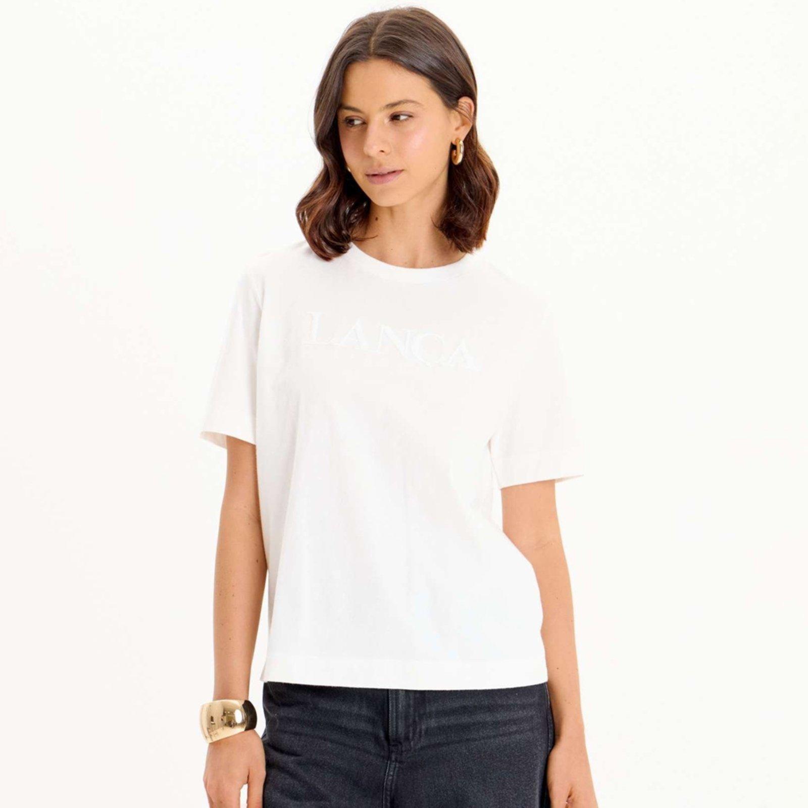 Camiseta Lança Perfume Curta Name In25 Off White Feminino