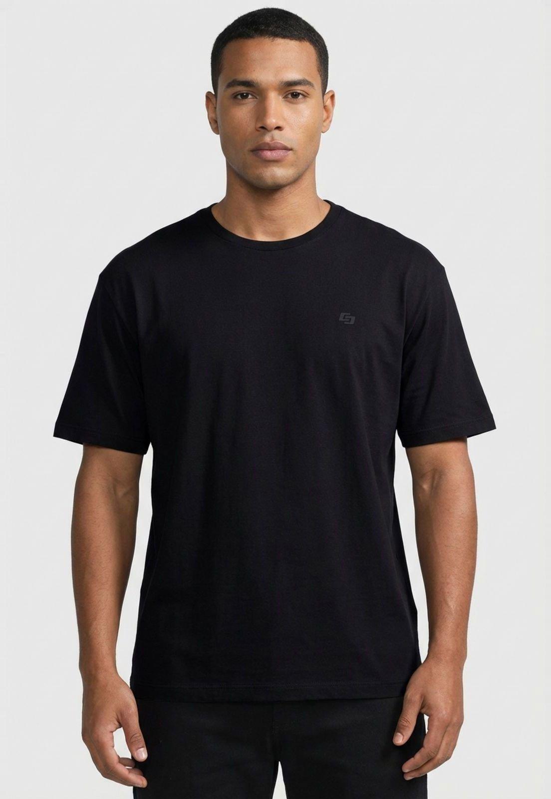 Camiseta Masculina Colcci Logo Peito Preta