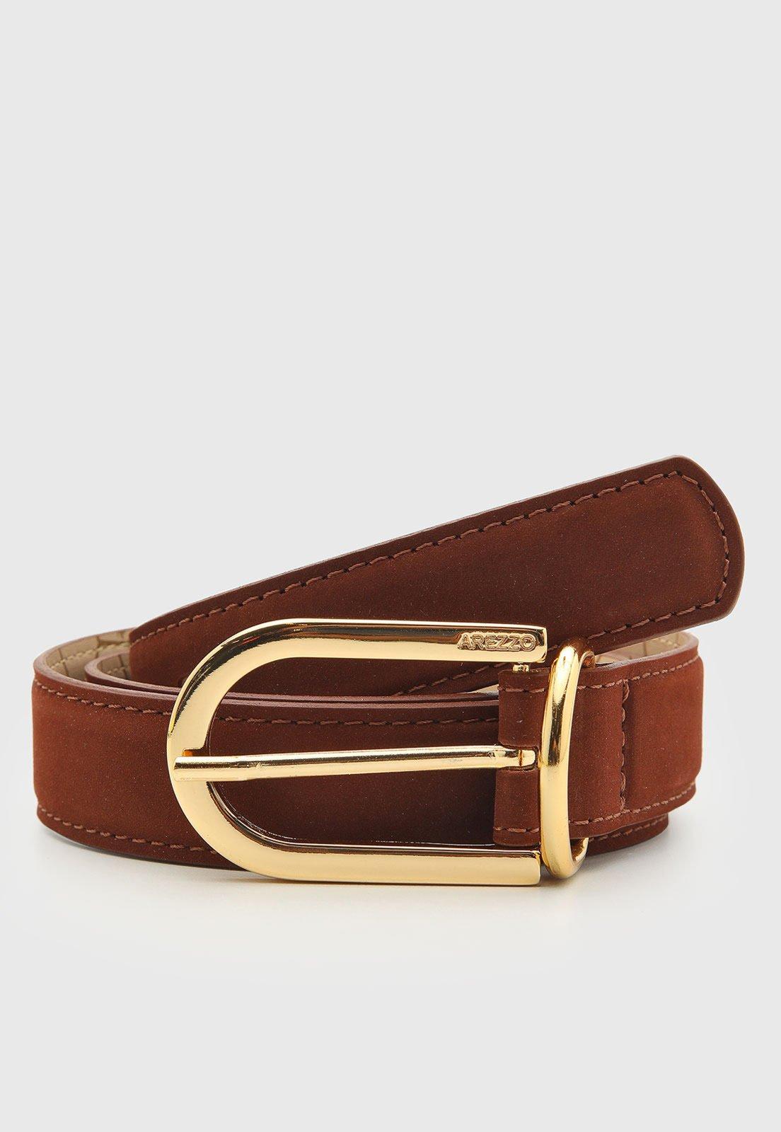 Cinto Feminino Arezzo Couro Marrom
