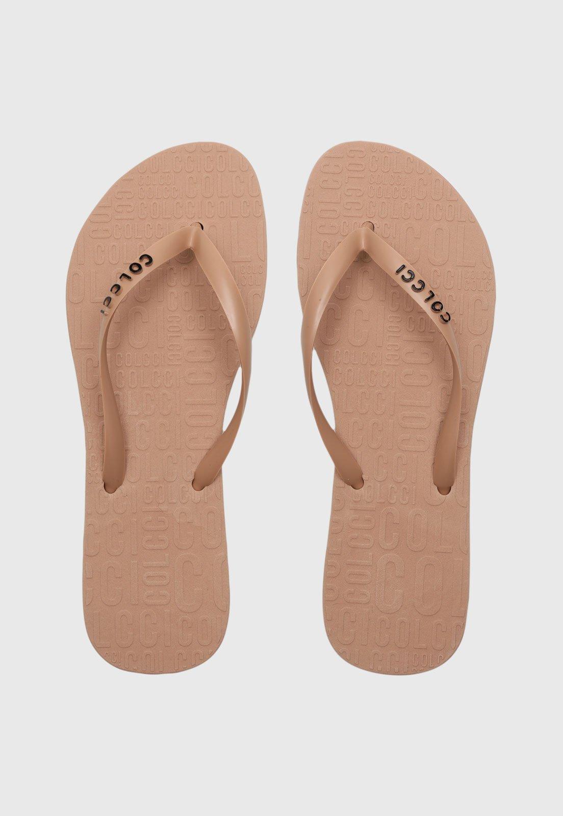 Chinelo Colcci Logo Bege