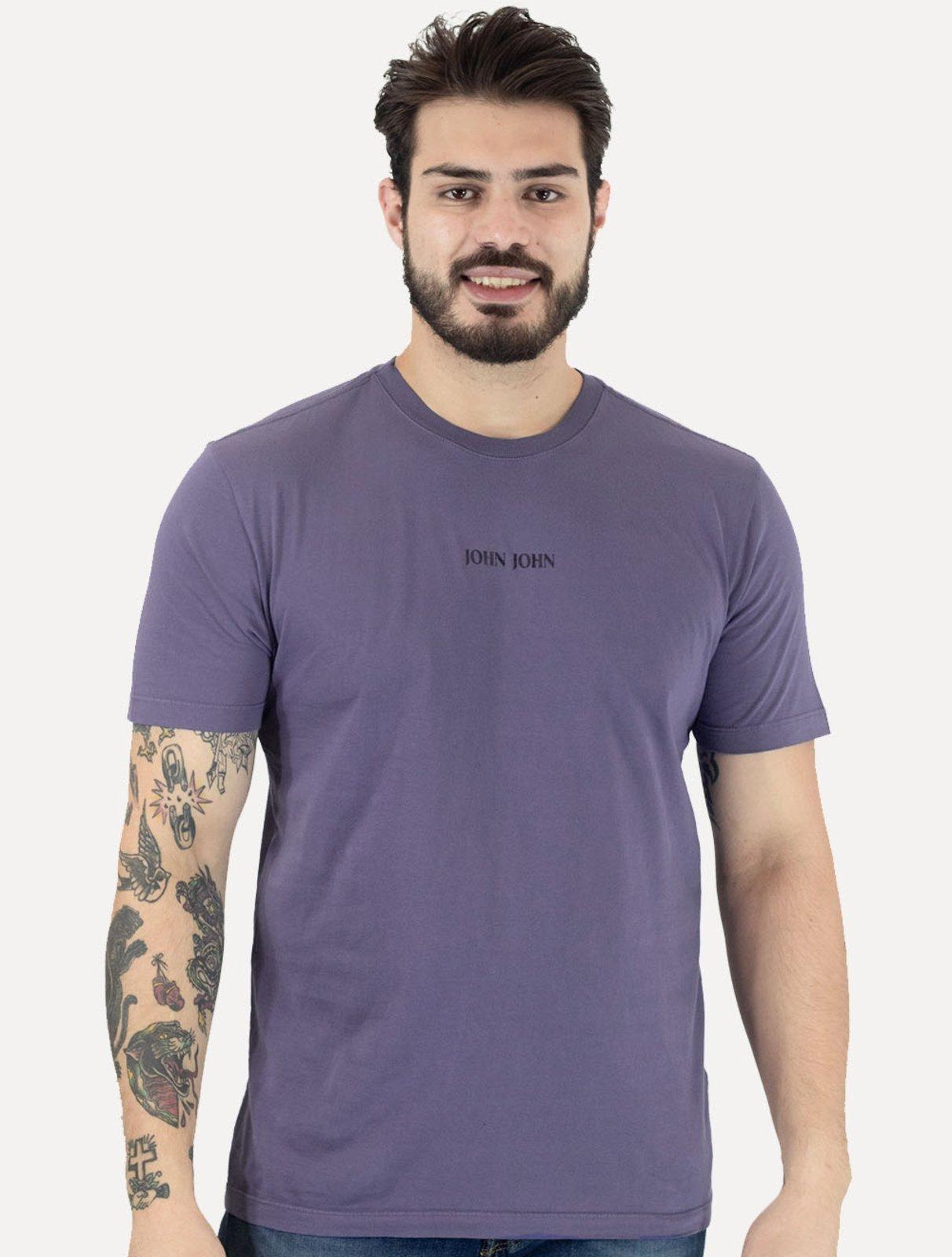 Camiseta John John Masculina Regular Clean Roxa