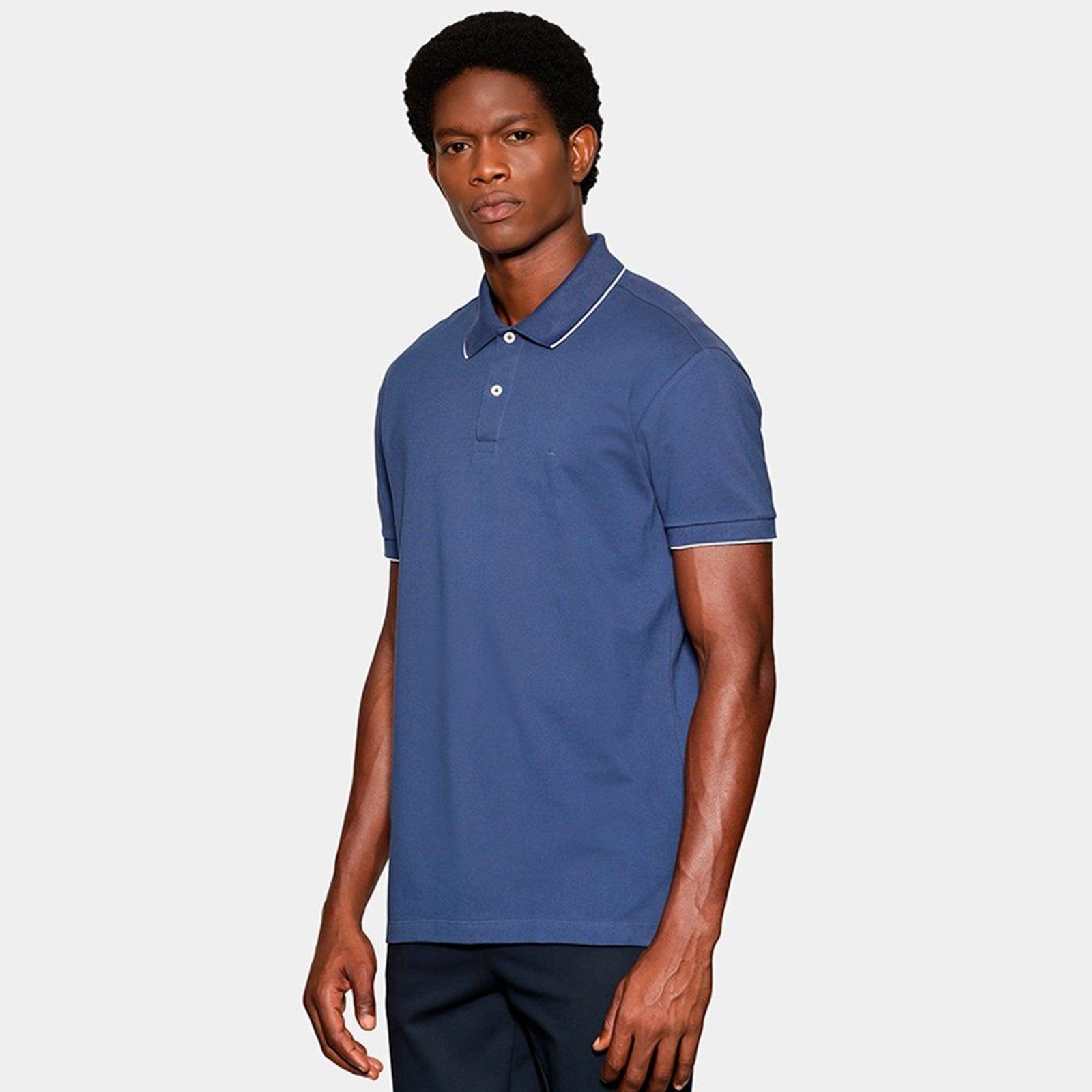 Camisa Polo Aramis Classic 1 Friso In26 Azul Masculino