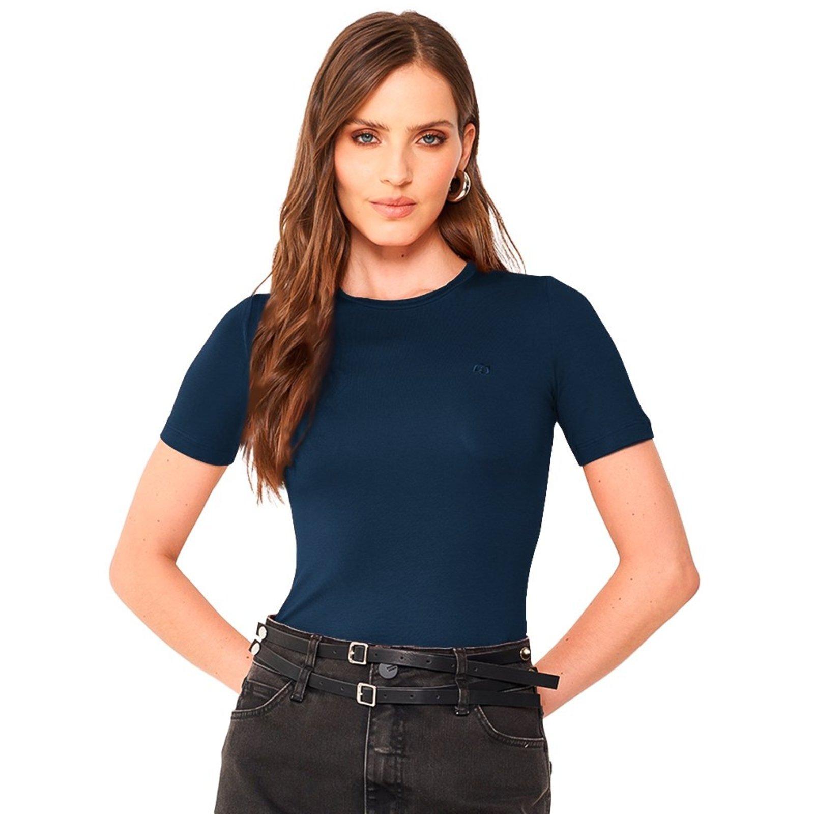 Camiseta Colcci Small Pr25 Marinho Feminino