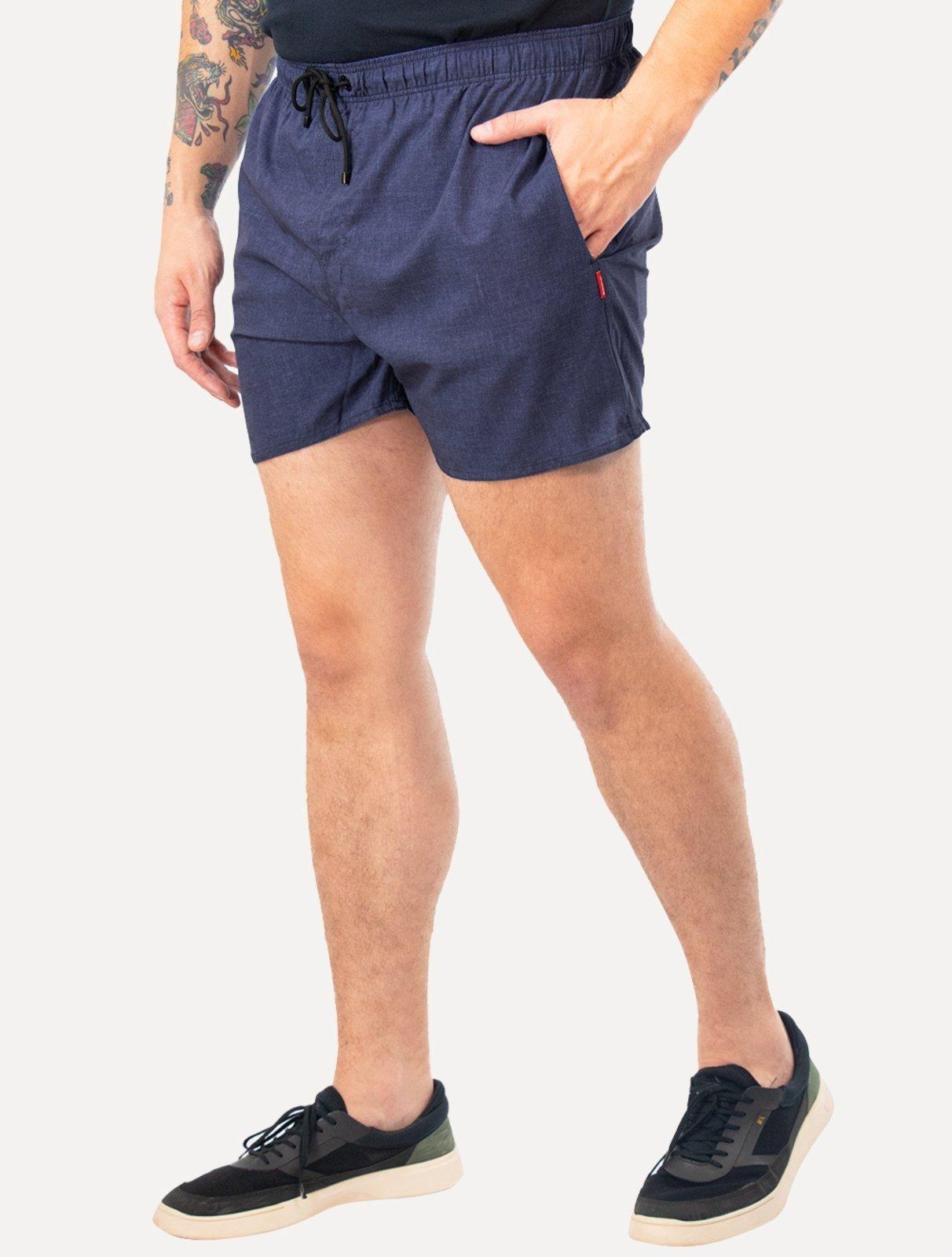 Short Reserva Masculino D Água Beachwear Texture Azul Escuro Mescla