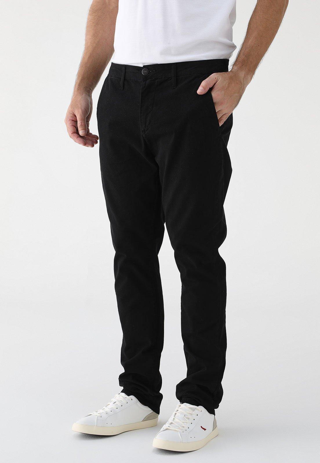 Calça Sarja Aramis Slim Lisa Preta