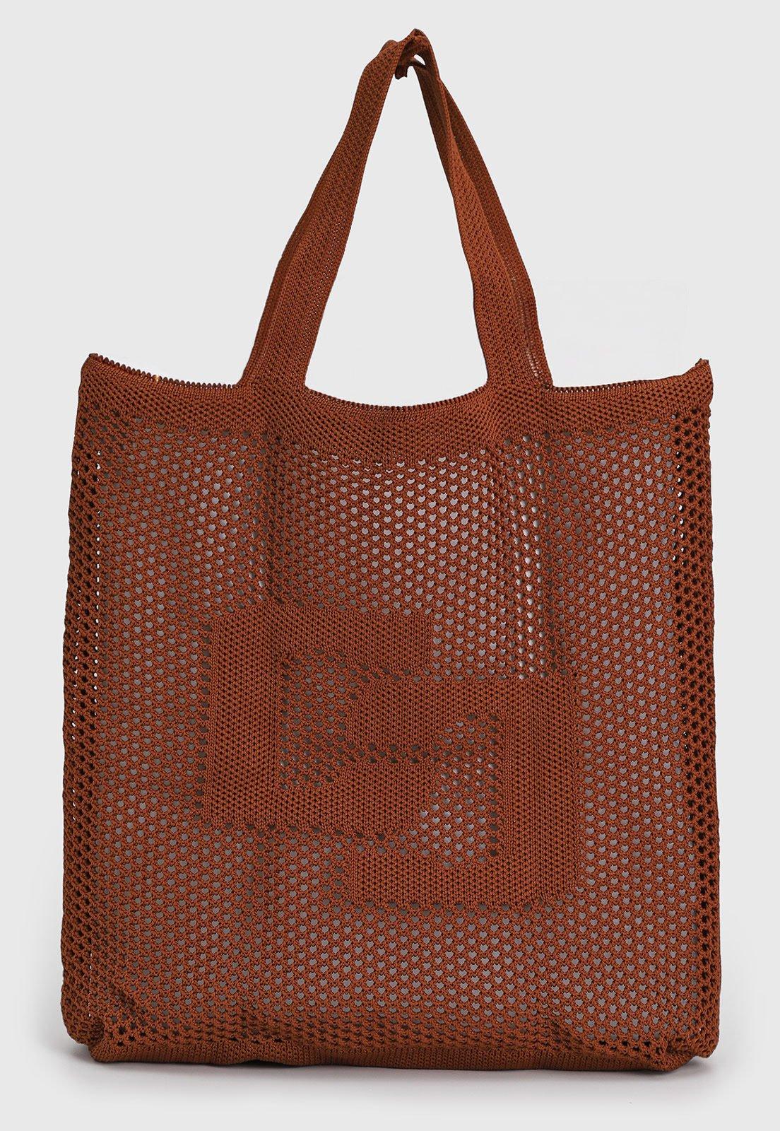 Bolsa Feminina Colcci Trama Vazado Marrom