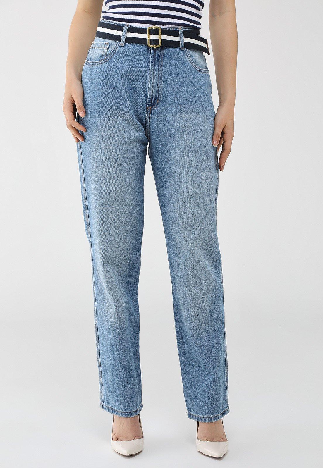 Calça Jeans Lança Perfume Reta Pocket Azul
